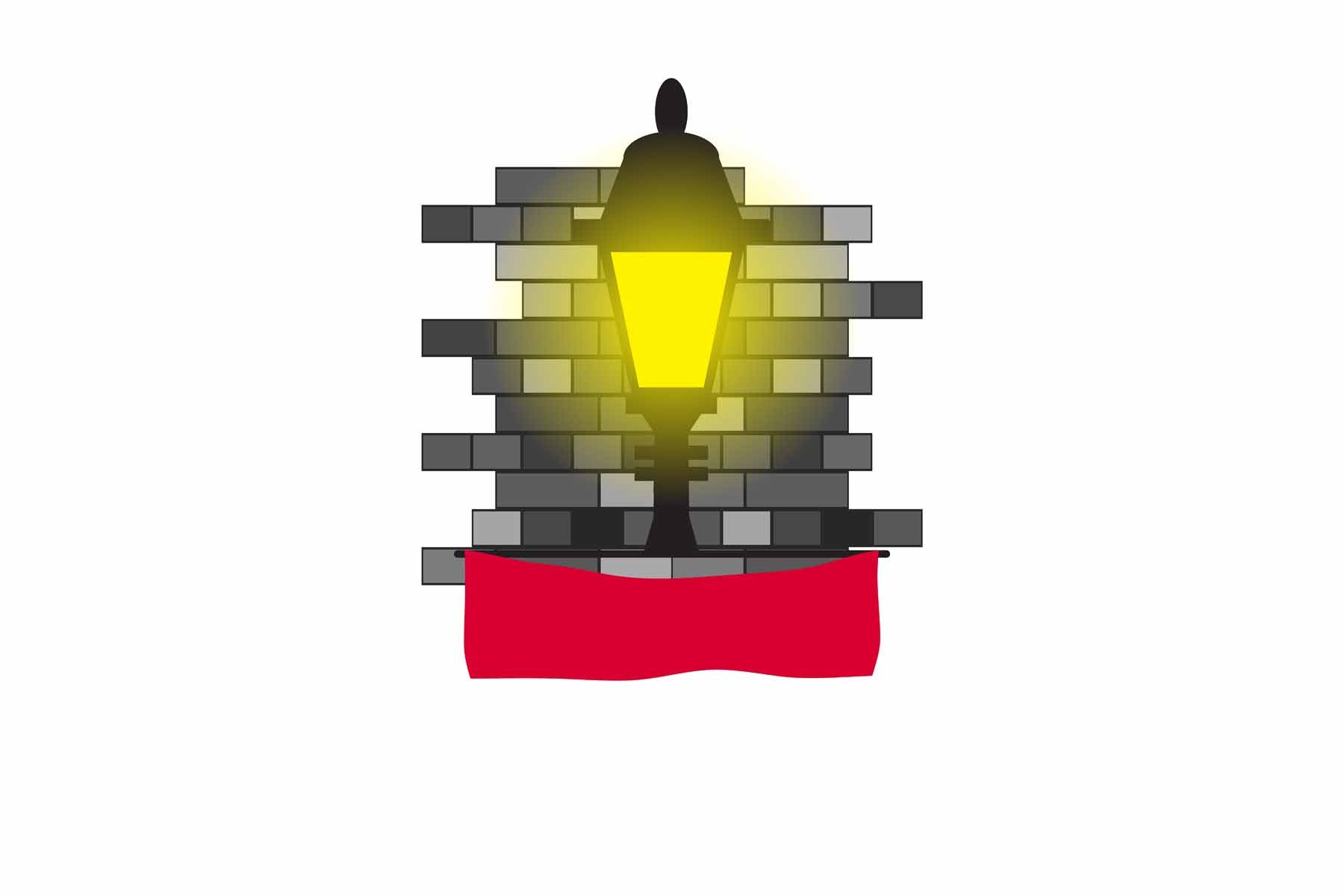 Monaco Street Lamp Bricks Sticker