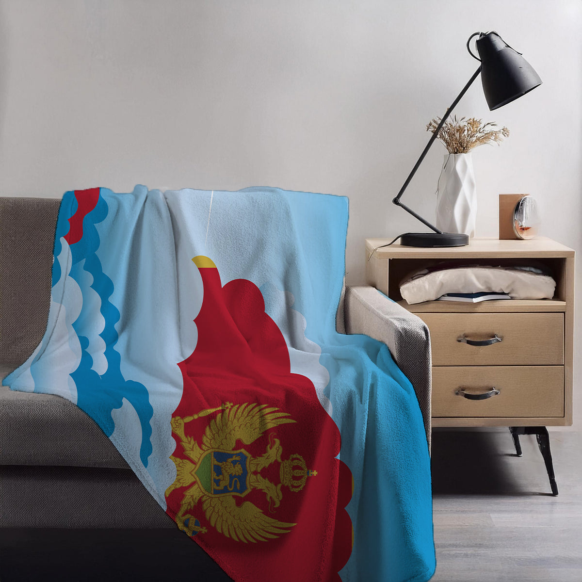 Montenegro Day Clouds Blankets & Throws | Soft Premium Blankets | City Posters Plus