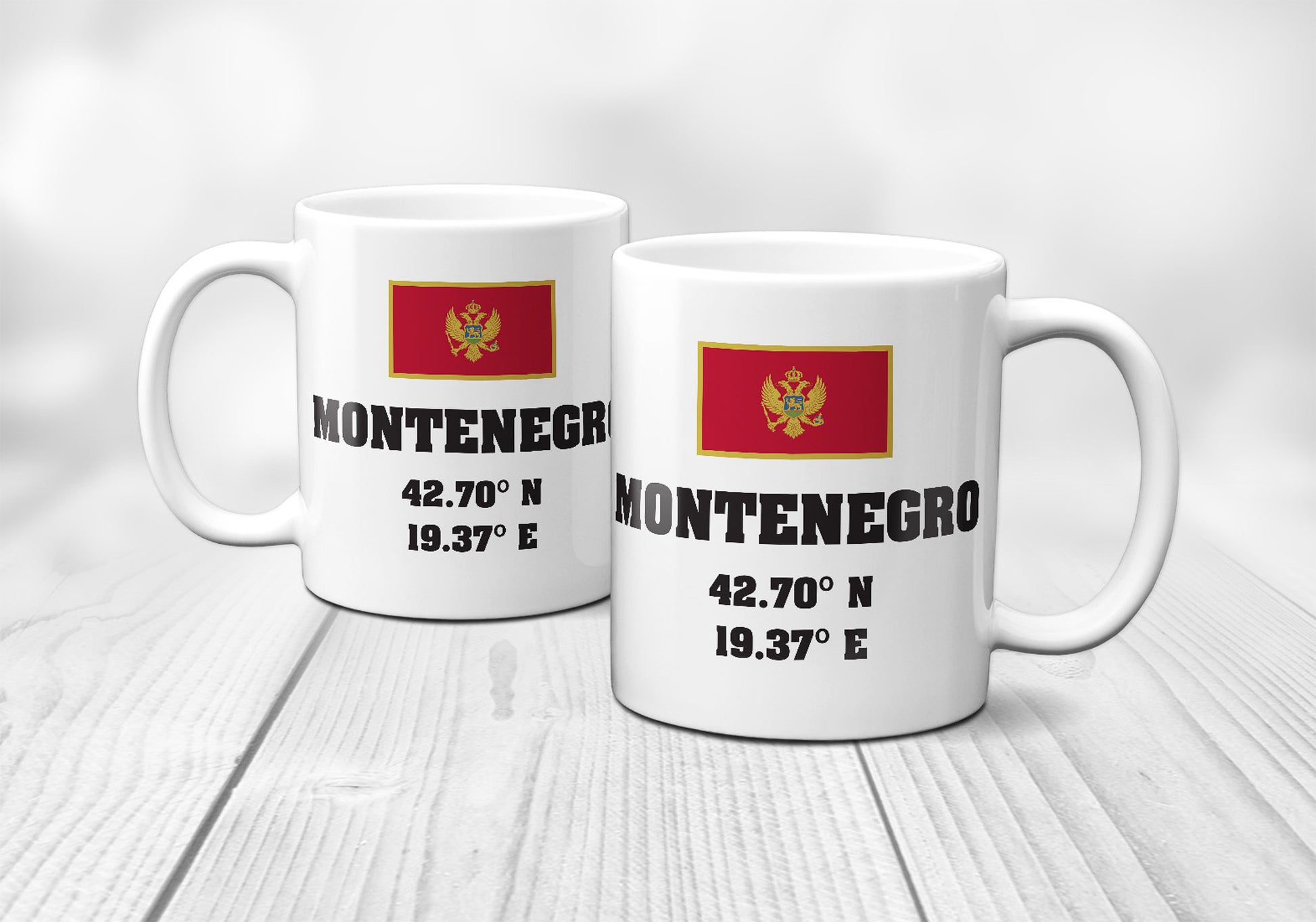 Montenegro Laitutude Longitude Mug