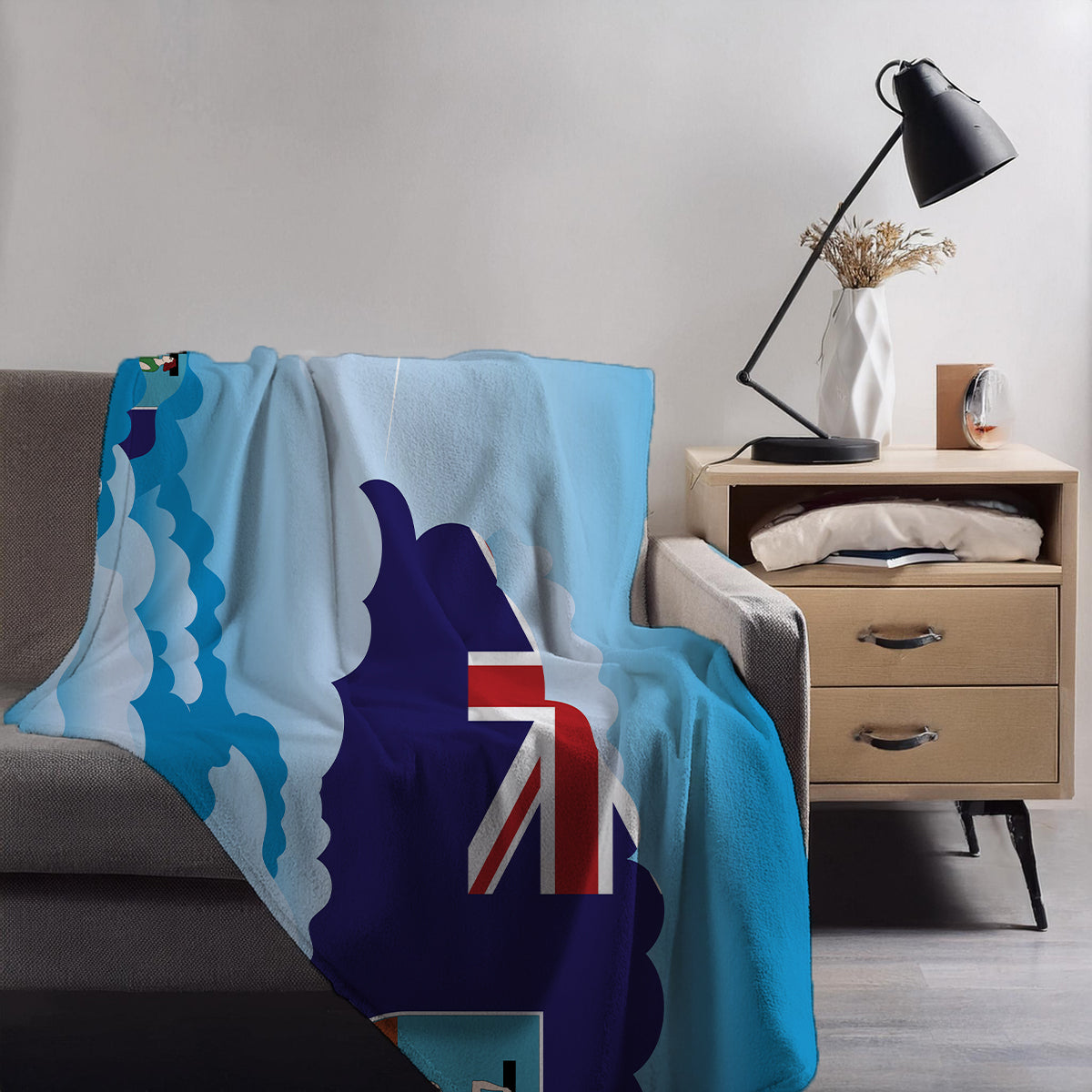 Montserrat Day Clouds Blankets & Throws | Soft Premium Blankets | City Posters Plus