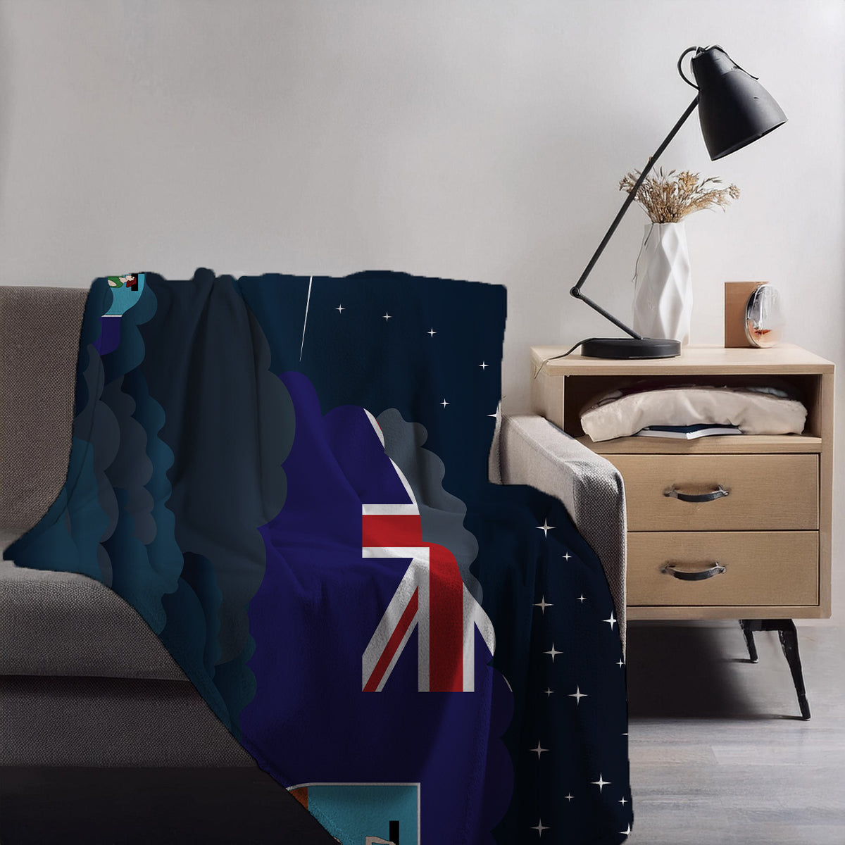 Montserrat Night Clouds Blankets & Throws | Premium Soft Blankets | City Posters Plus