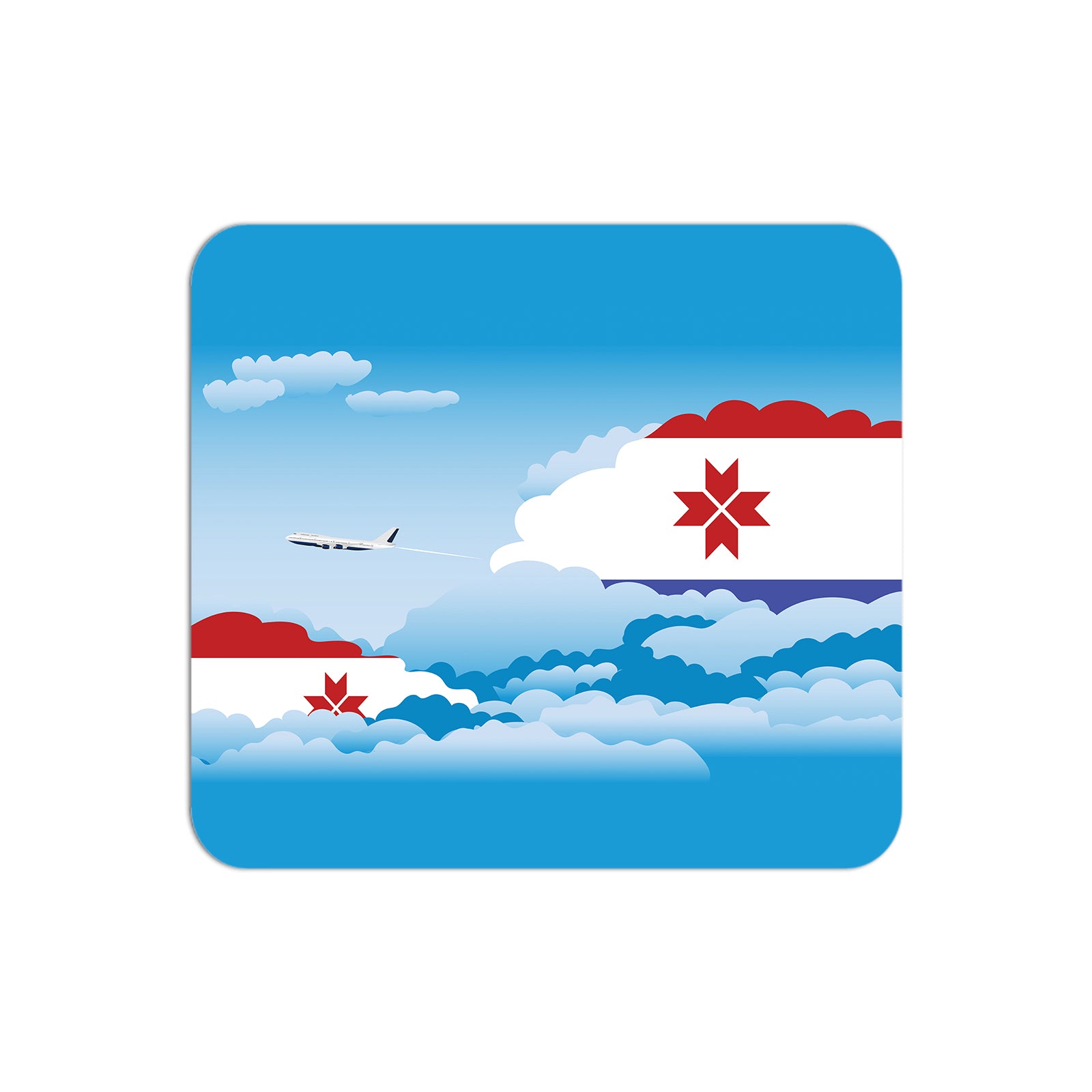 Mordovia Airplane Airport Flight Day Clouds Mousepad 