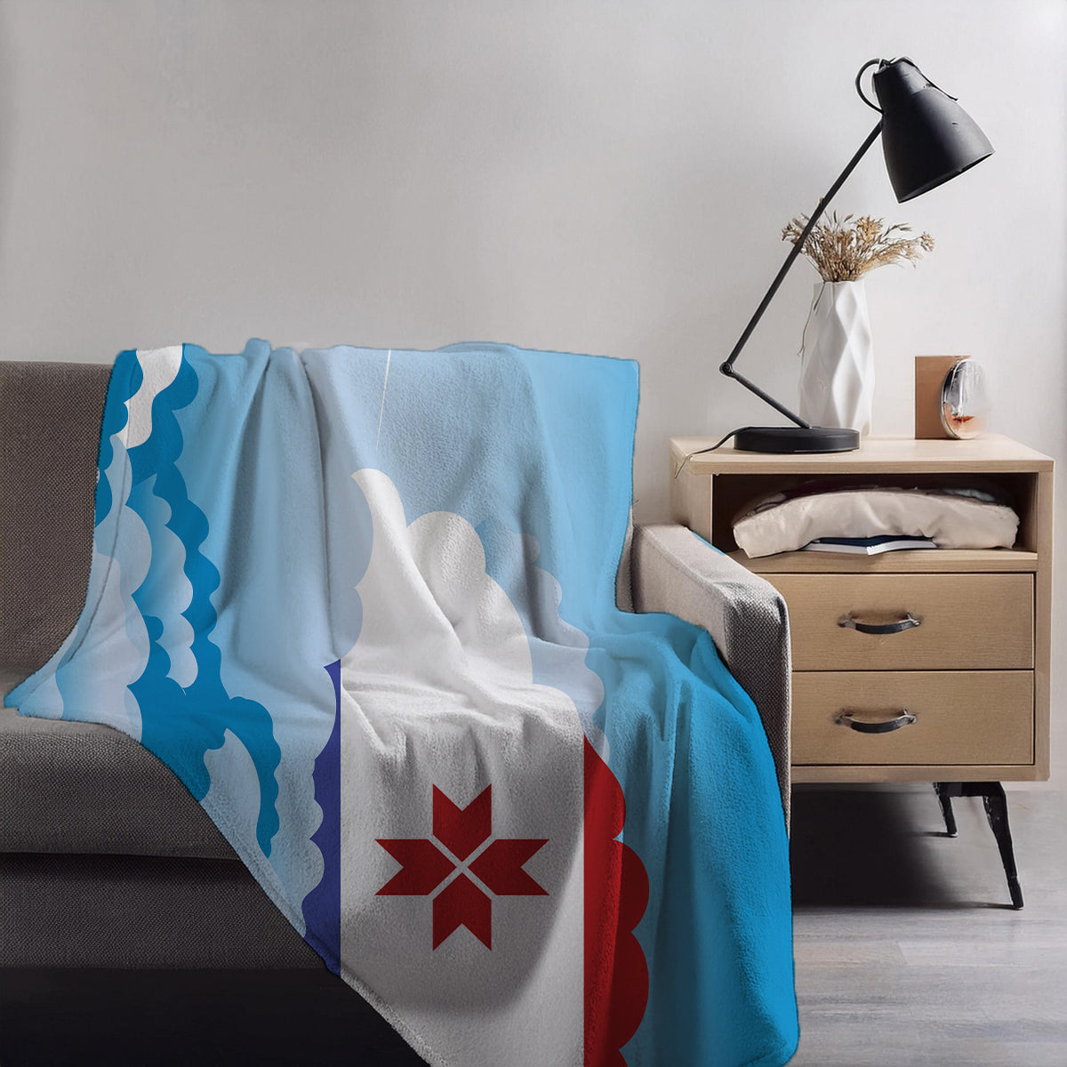 Mordovia Day Clouds Blankets & Throws | Soft Premium Blankets | City Posters Plus