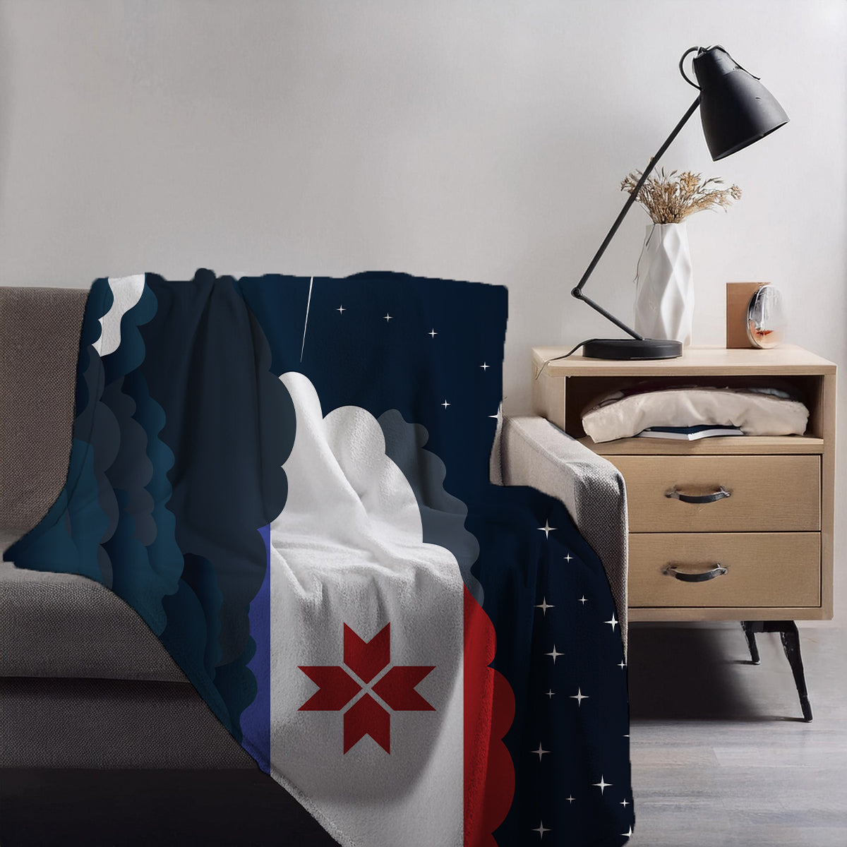 Mordovia Night Clouds Blankets & Throws | Premium Soft Blankets | City Posters Plus