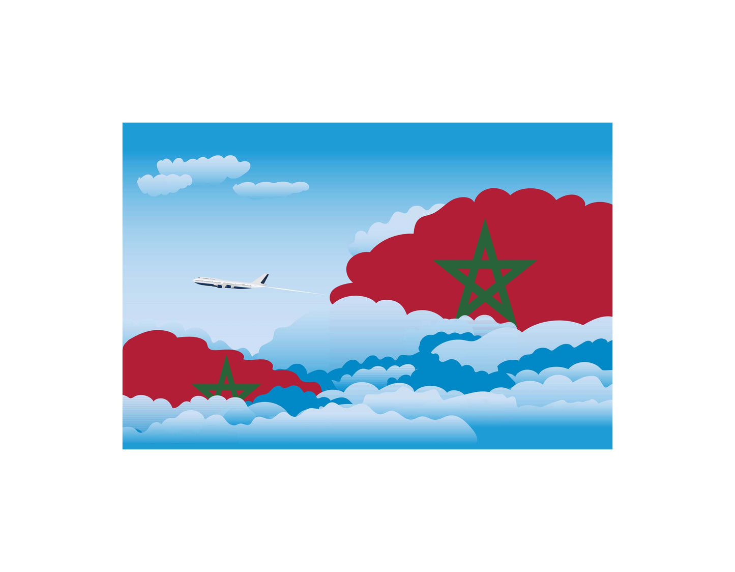 Morocco Day Clouds Blankets & Throws | Soft Premium Blankets | City Posters Plus