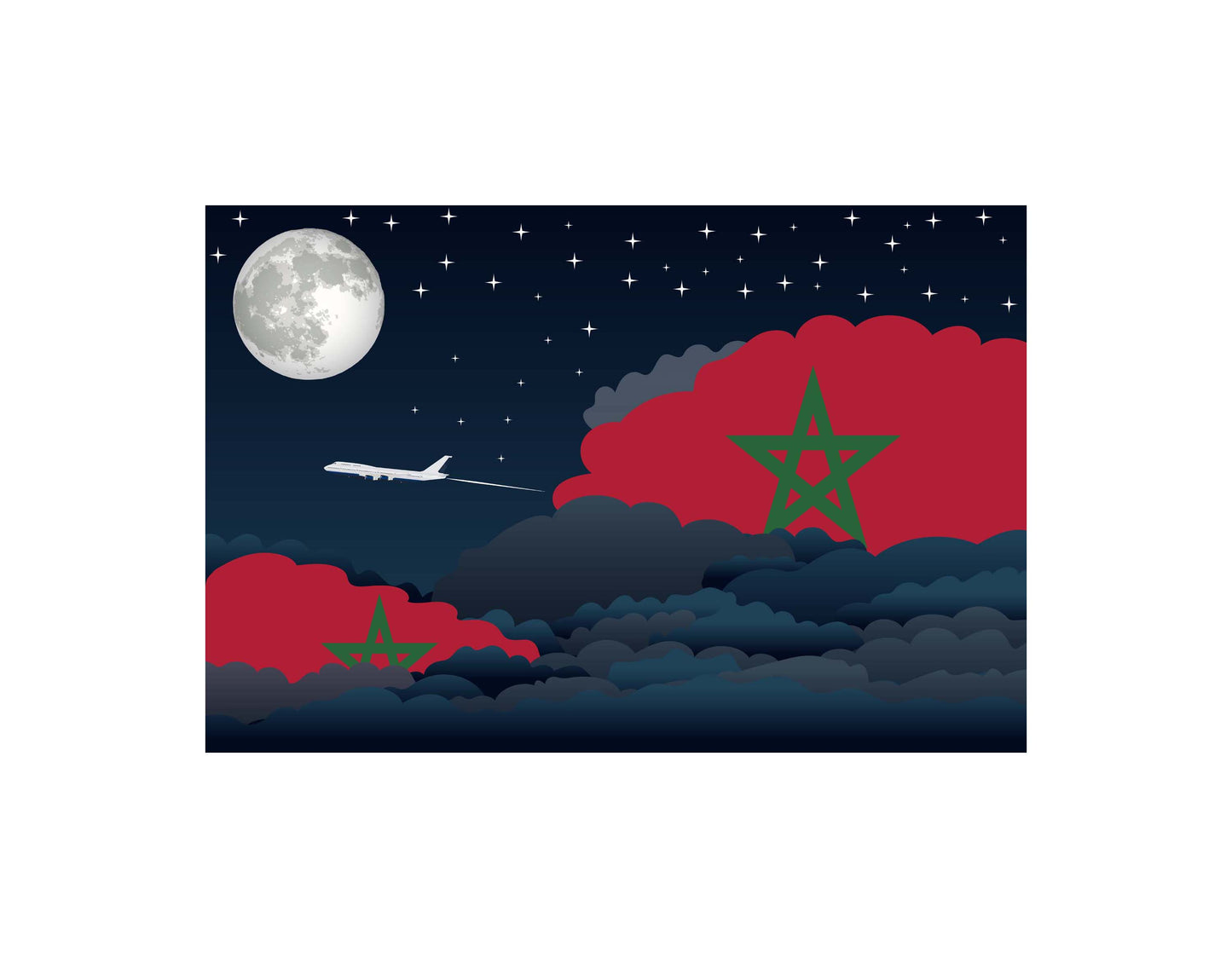 Morocco Night Clouds Blankets & Throws | Premium Soft Blankets | City Posters Plus