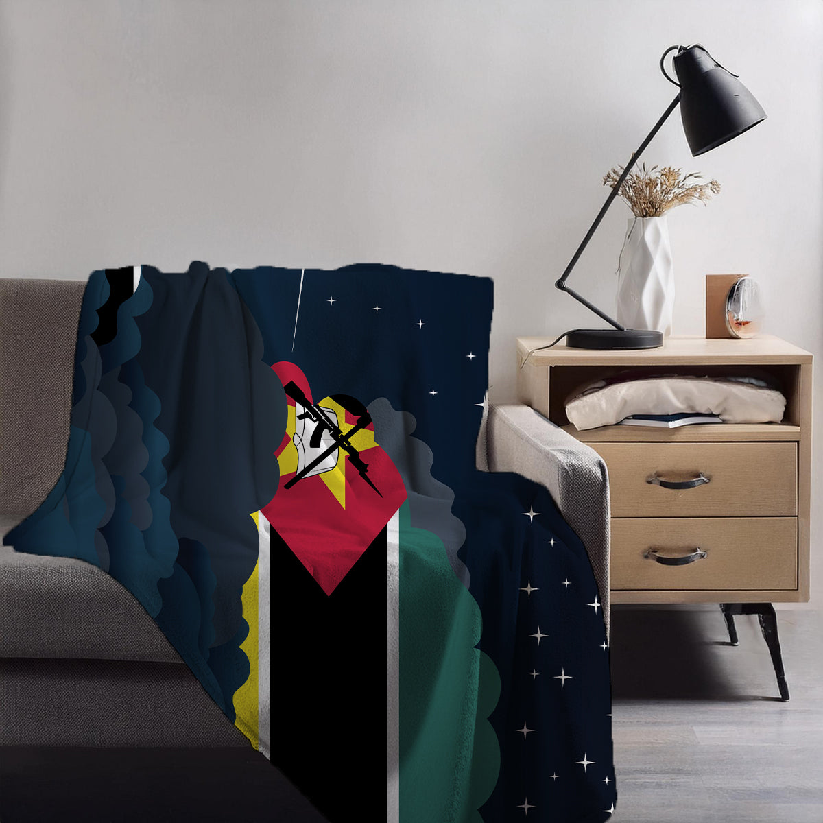 Mozambique Night Clouds Blankets & Throws | Premium Soft Blankets | City Posters Plus