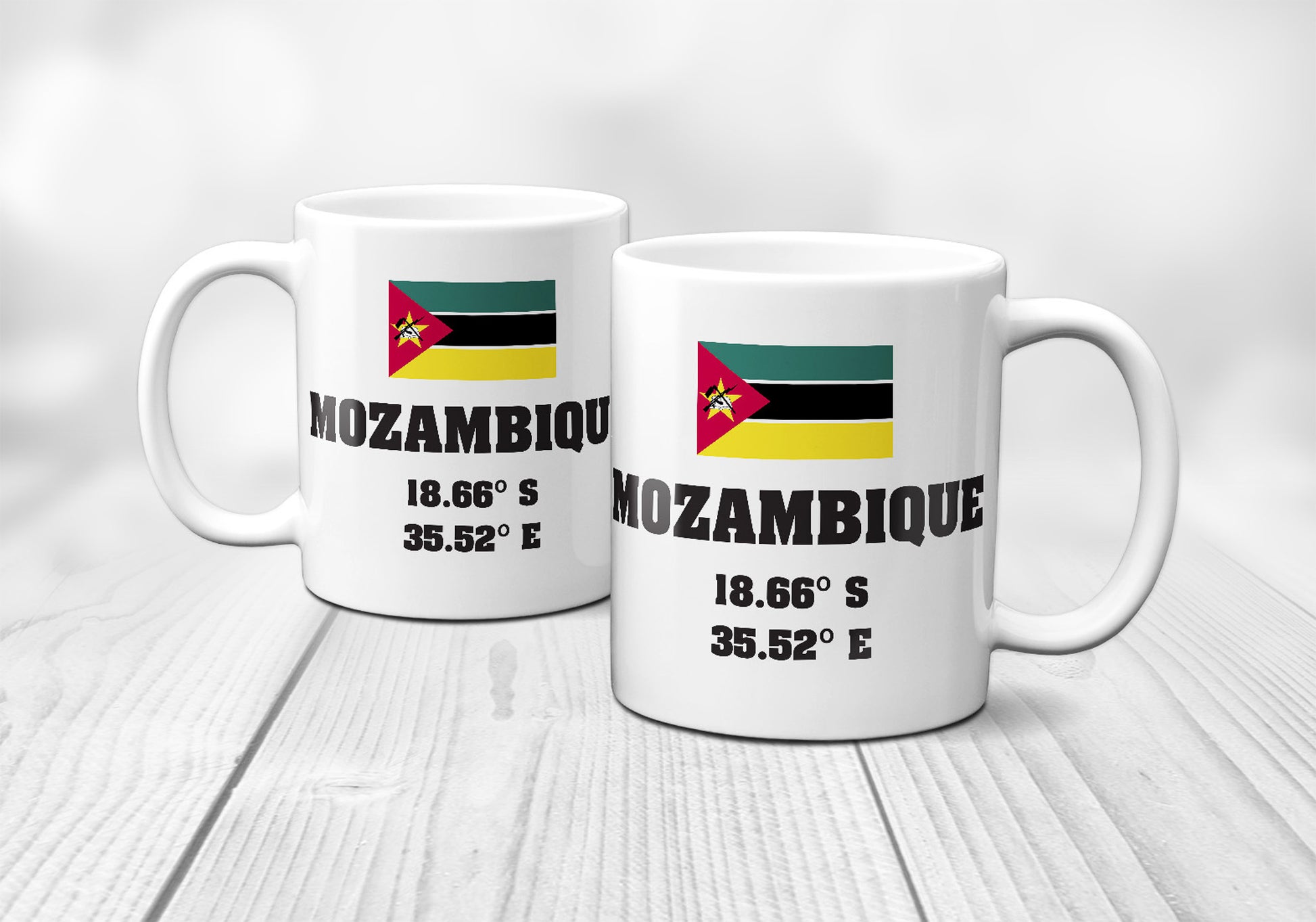 Mozambique Laitutude Longitude Mug