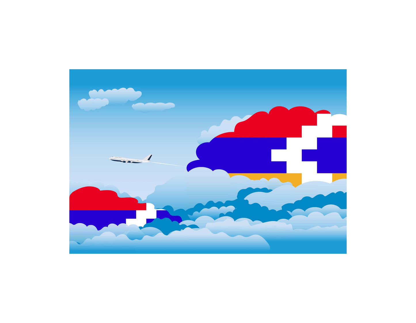 Nagorno Karabakh Republic Day Clouds Blankets & Throws | Soft Premium Blankets | City Posters Plus