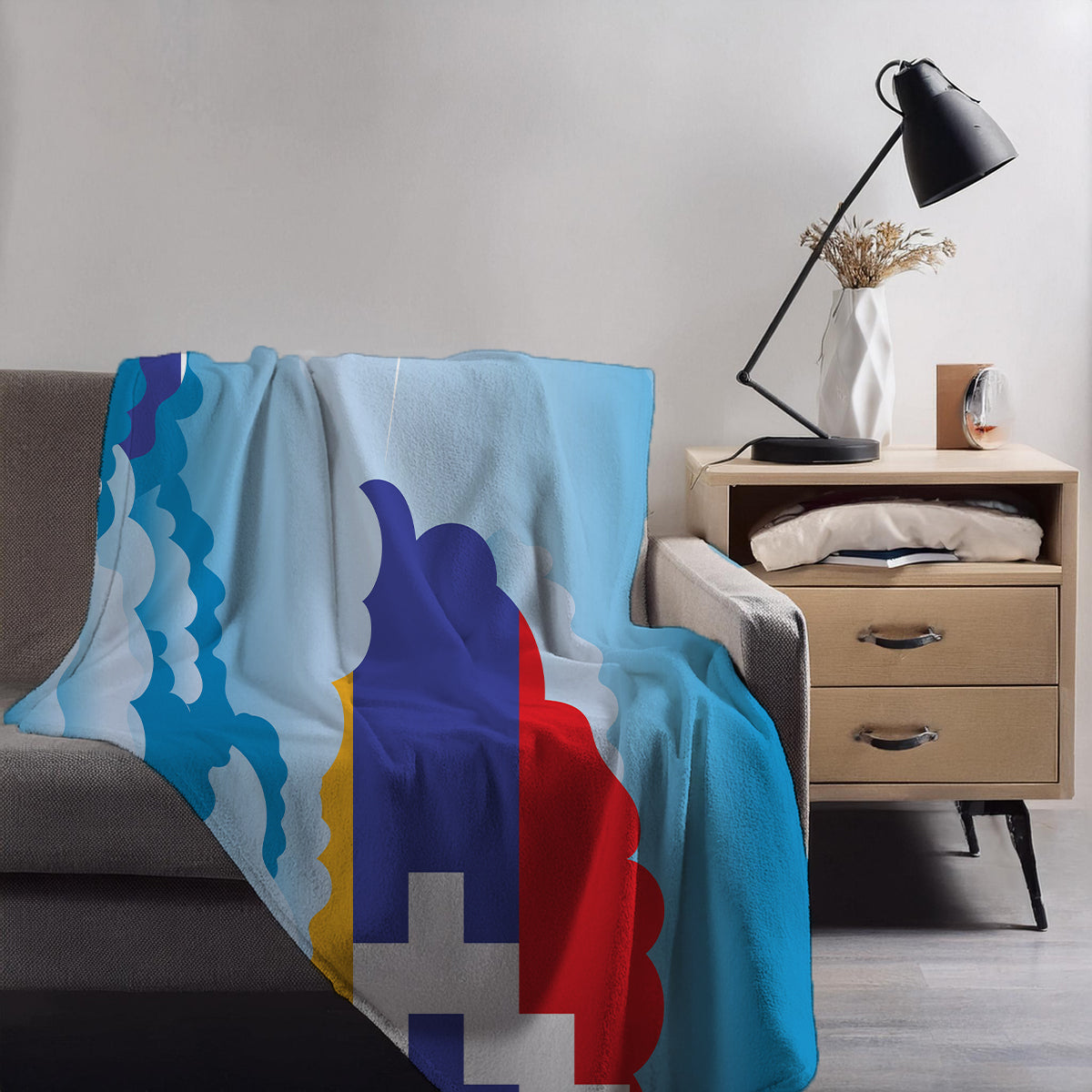 Nagorno Karabakh Republic Day Clouds Blankets & Throws | Soft Premium Blankets | City Posters Plus
