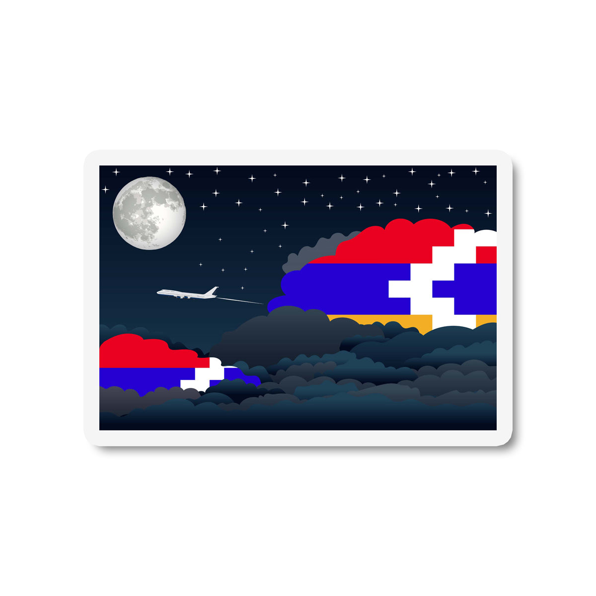 Nagorno Karabakh Republic Night Clouds Fridge Magnet