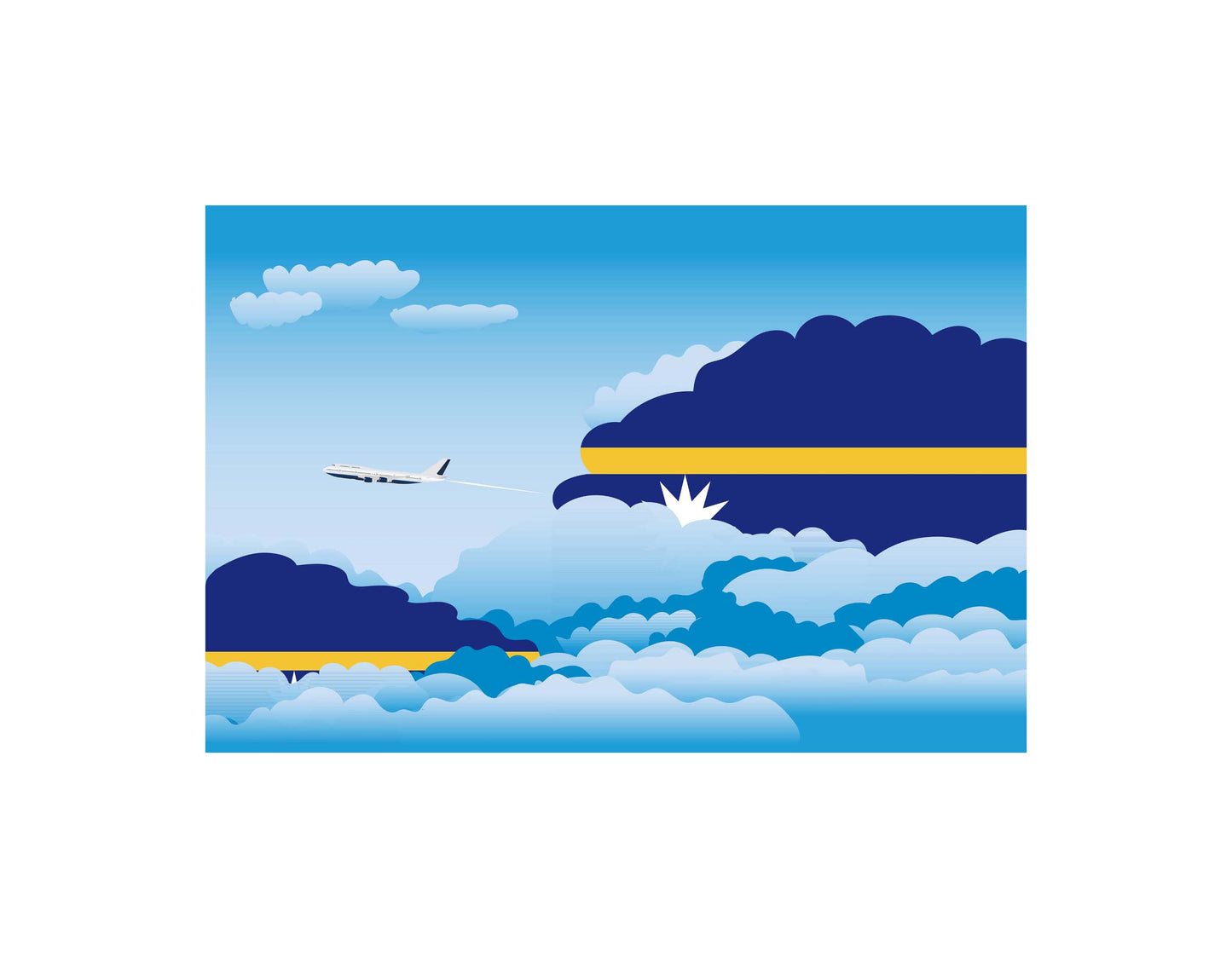 Nauru Day Clouds Blankets & Throws | Soft Premium Blankets | City Posters Plus