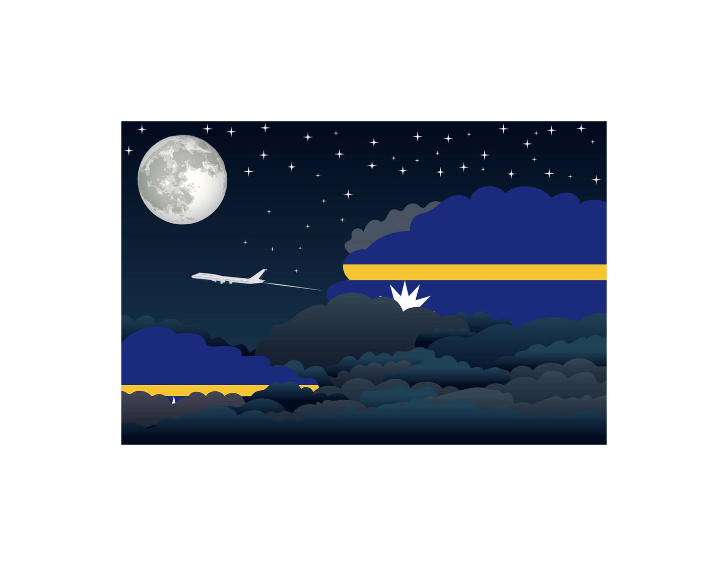 Nauru Night Clouds Blankets & Throws | Premium Soft Blankets | City Posters Plus