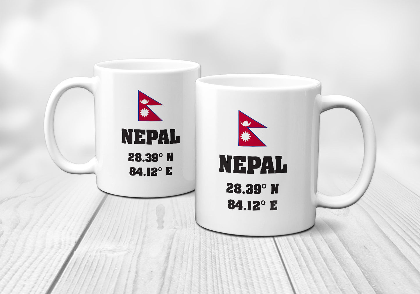 Nepal Laitutude Longitude Mug
