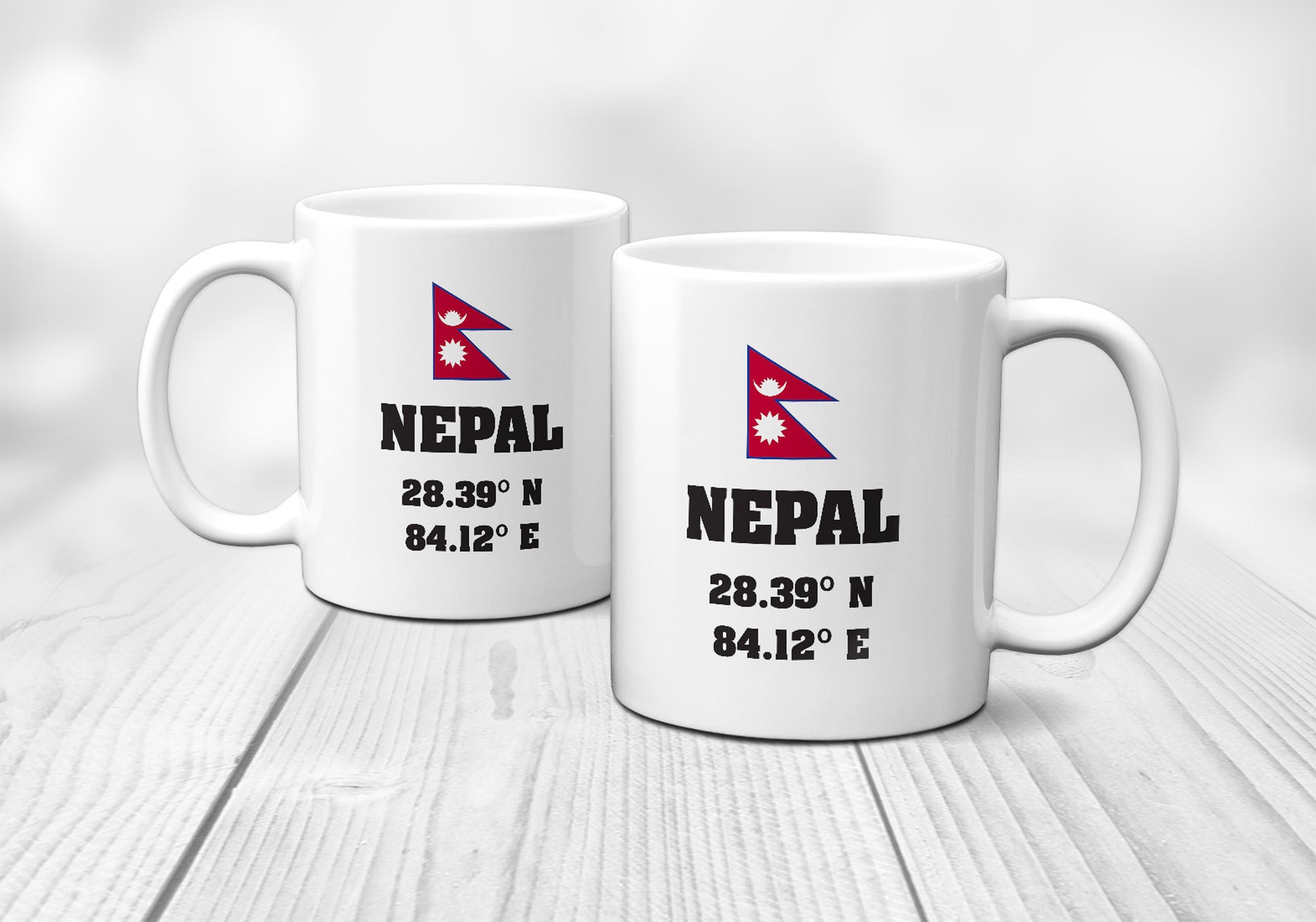 Nepal Laitutude Longitude Mug