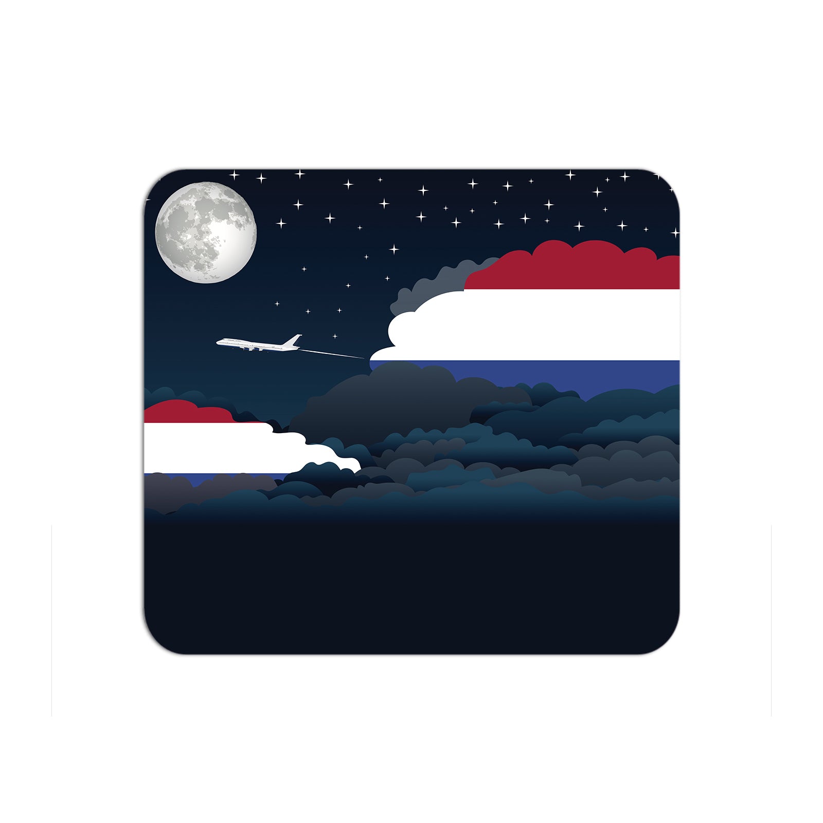 Netherlands Airplane Airport Flight Night Clouds Mousepad 