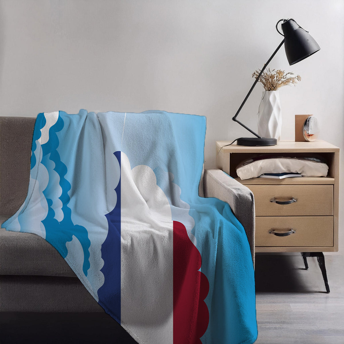 Netherlands Day Clouds Blankets & Throws | Soft Premium Blankets | City Posters Plus