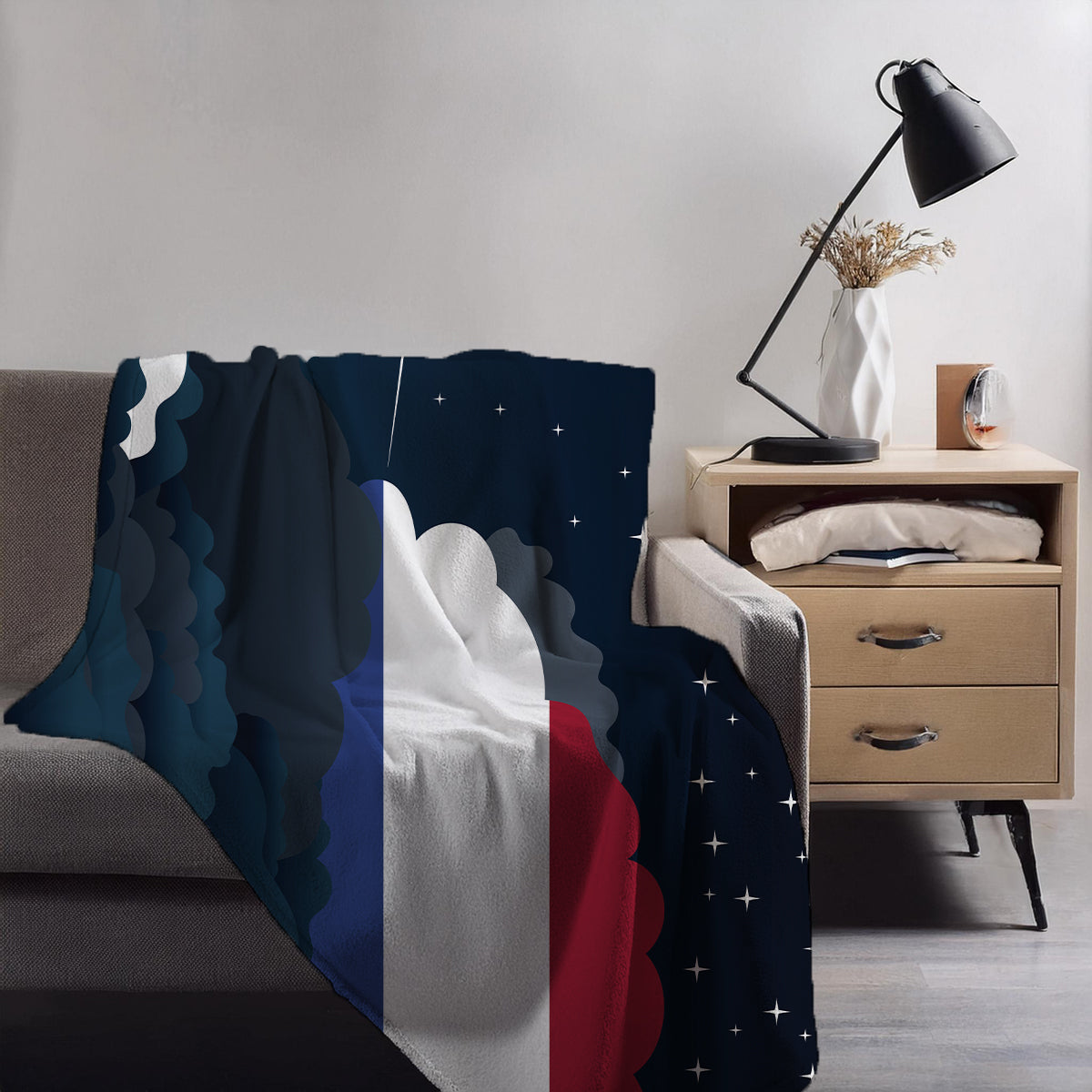 Netherlands Night Clouds Blankets & Throws | Premium Soft Blankets | City Posters Plus