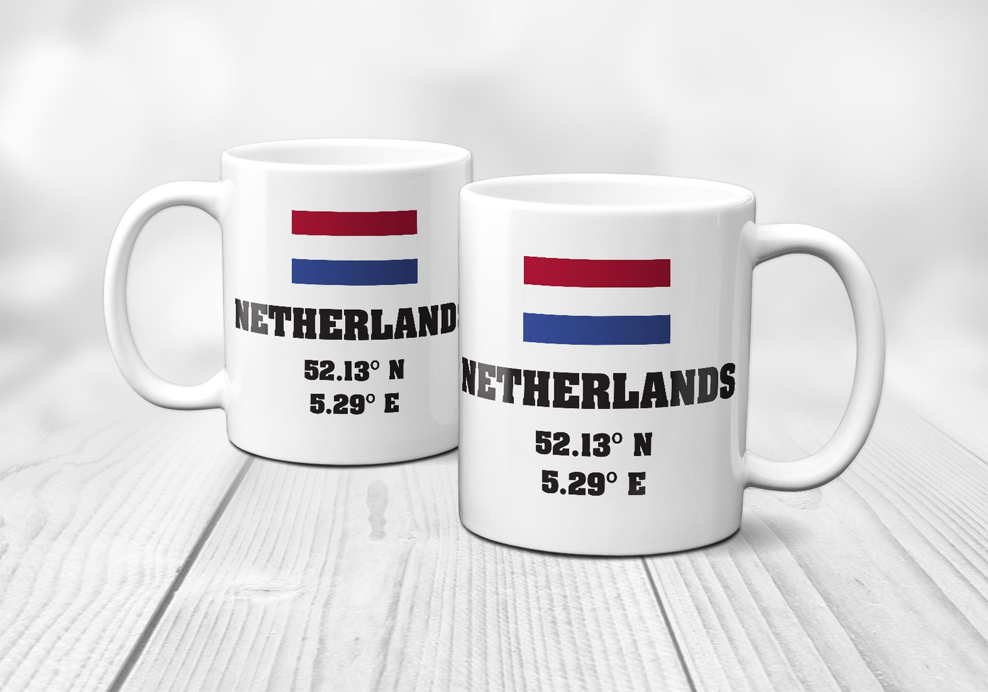 Netherlands Laitutude Longitude Mug
