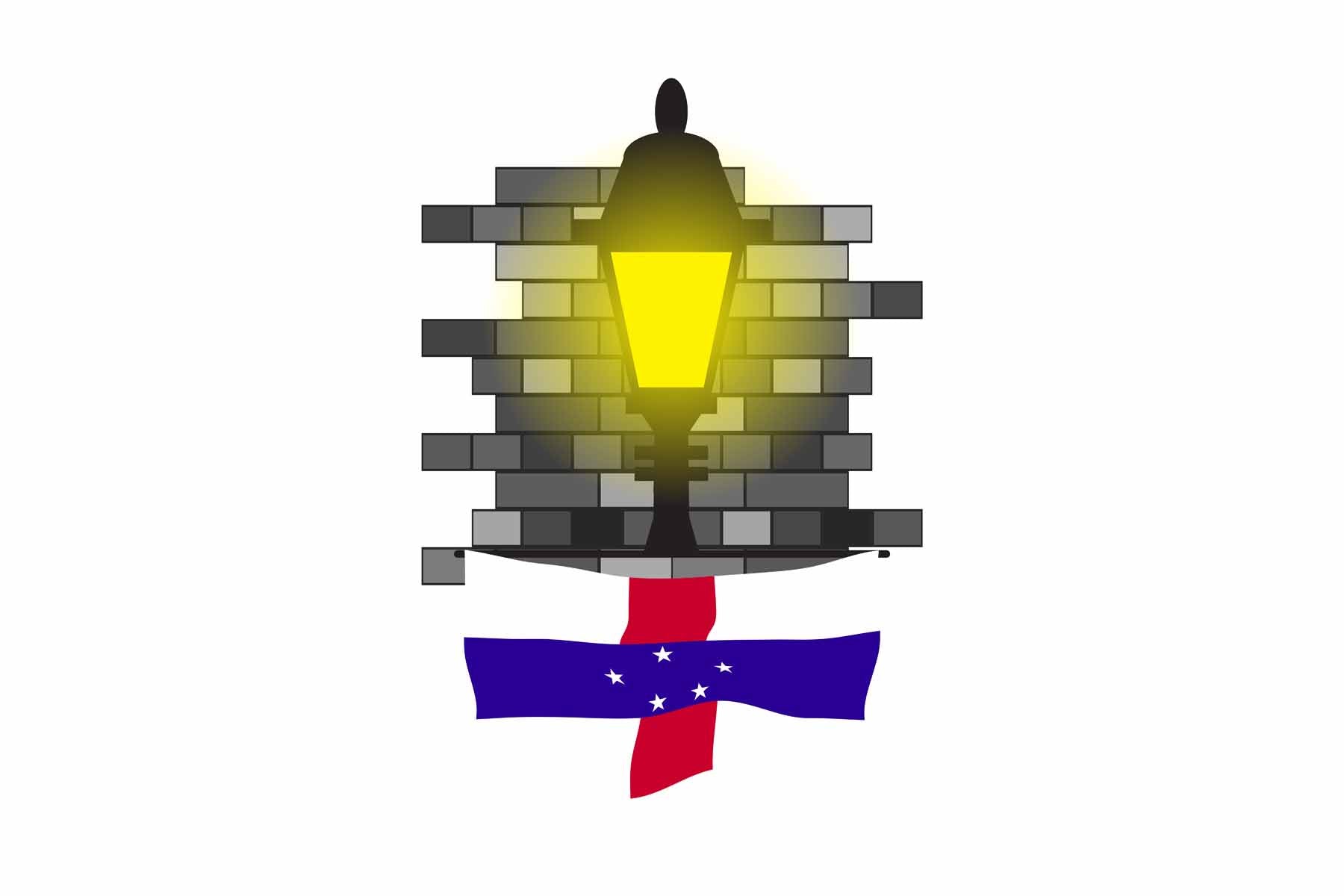 Netherlands Antilles Street Lamp Bricks Fridge Magnet