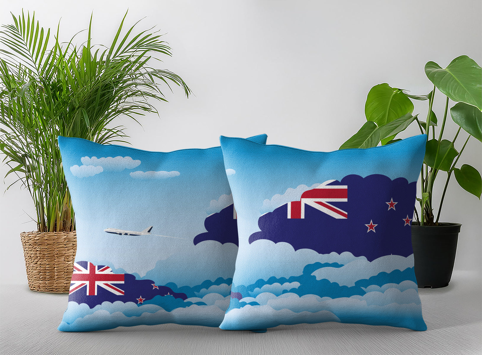 New Zealand Day Clouds Pillow Case and Pillow Throw