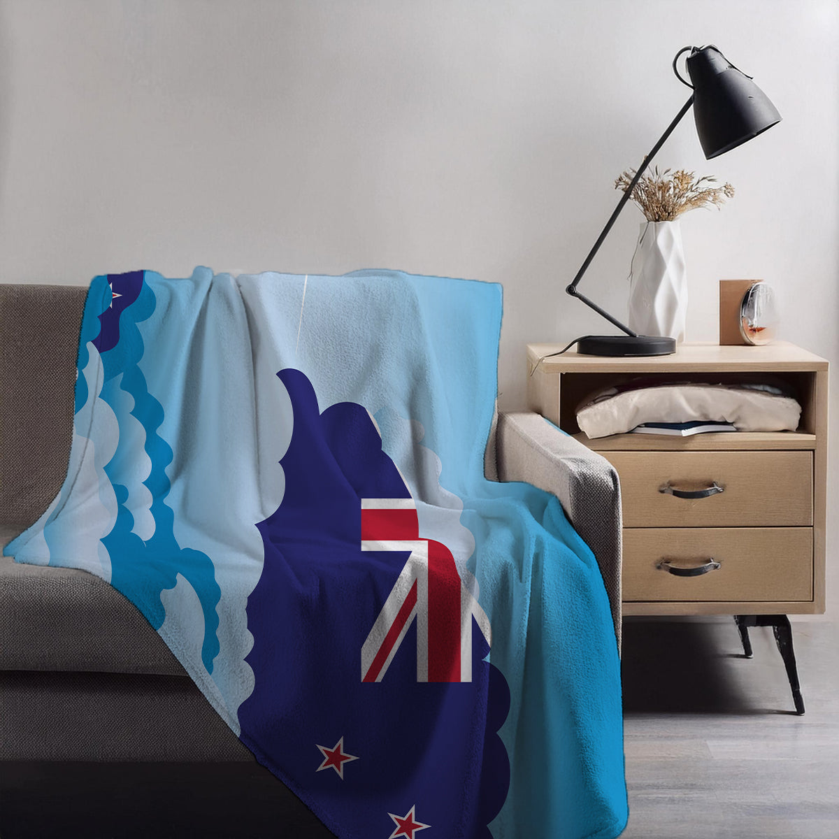 New Zealand Day Clouds Blankets & Throws | Soft Premium Blankets | City Posters Plus