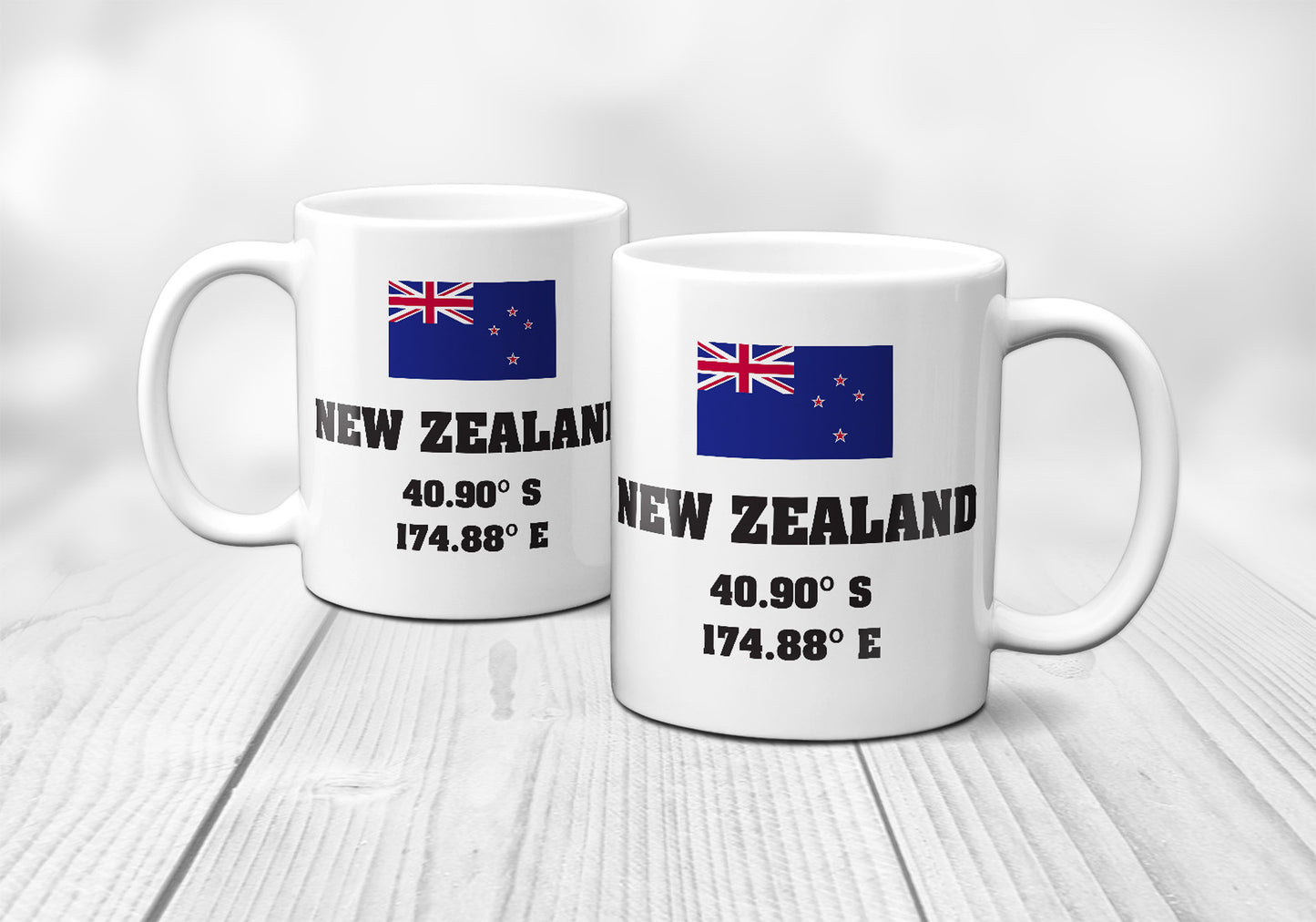 New Zealand Laitutude Longitude Mug