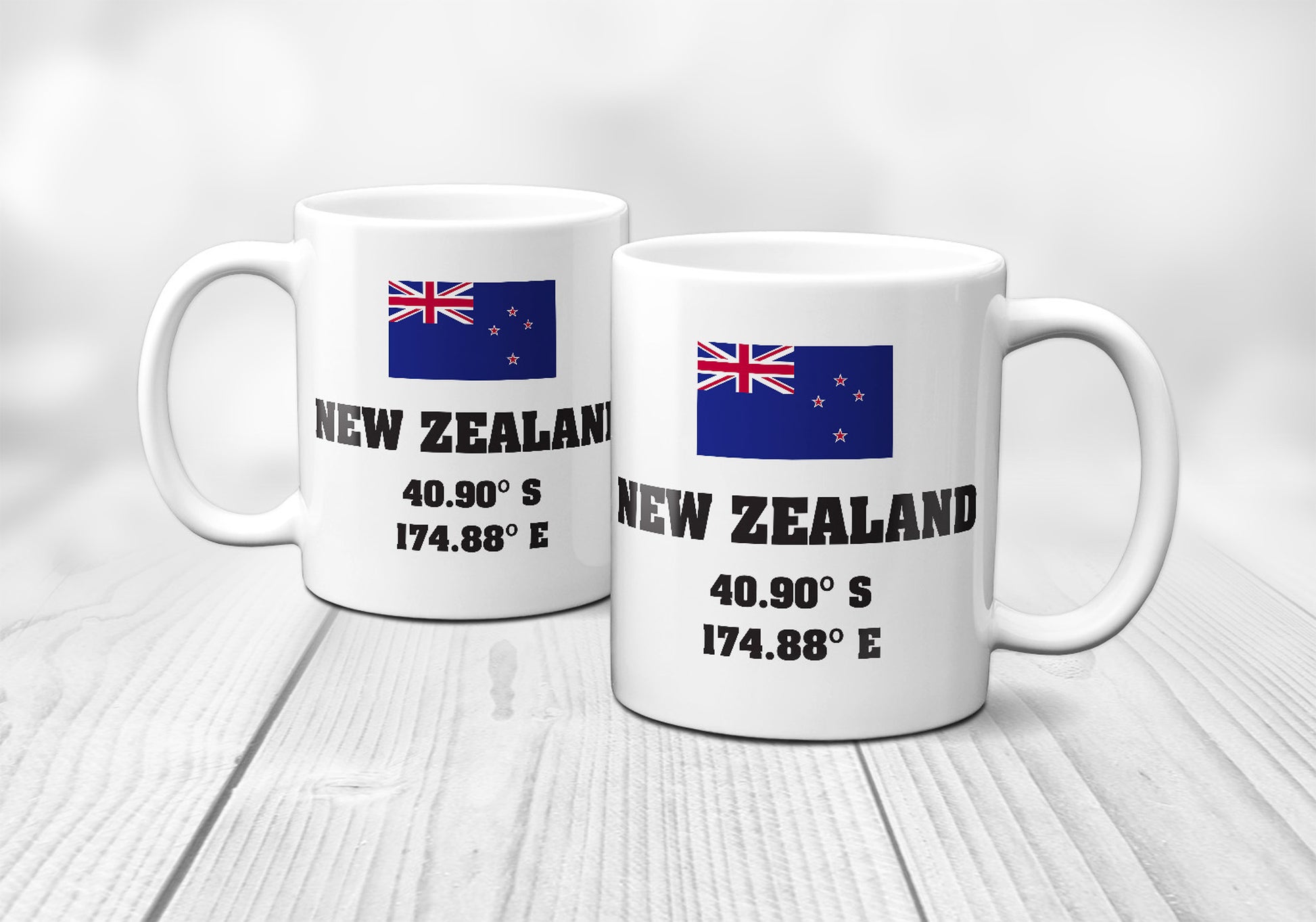 New Zealand Laitutude Longitude Mug