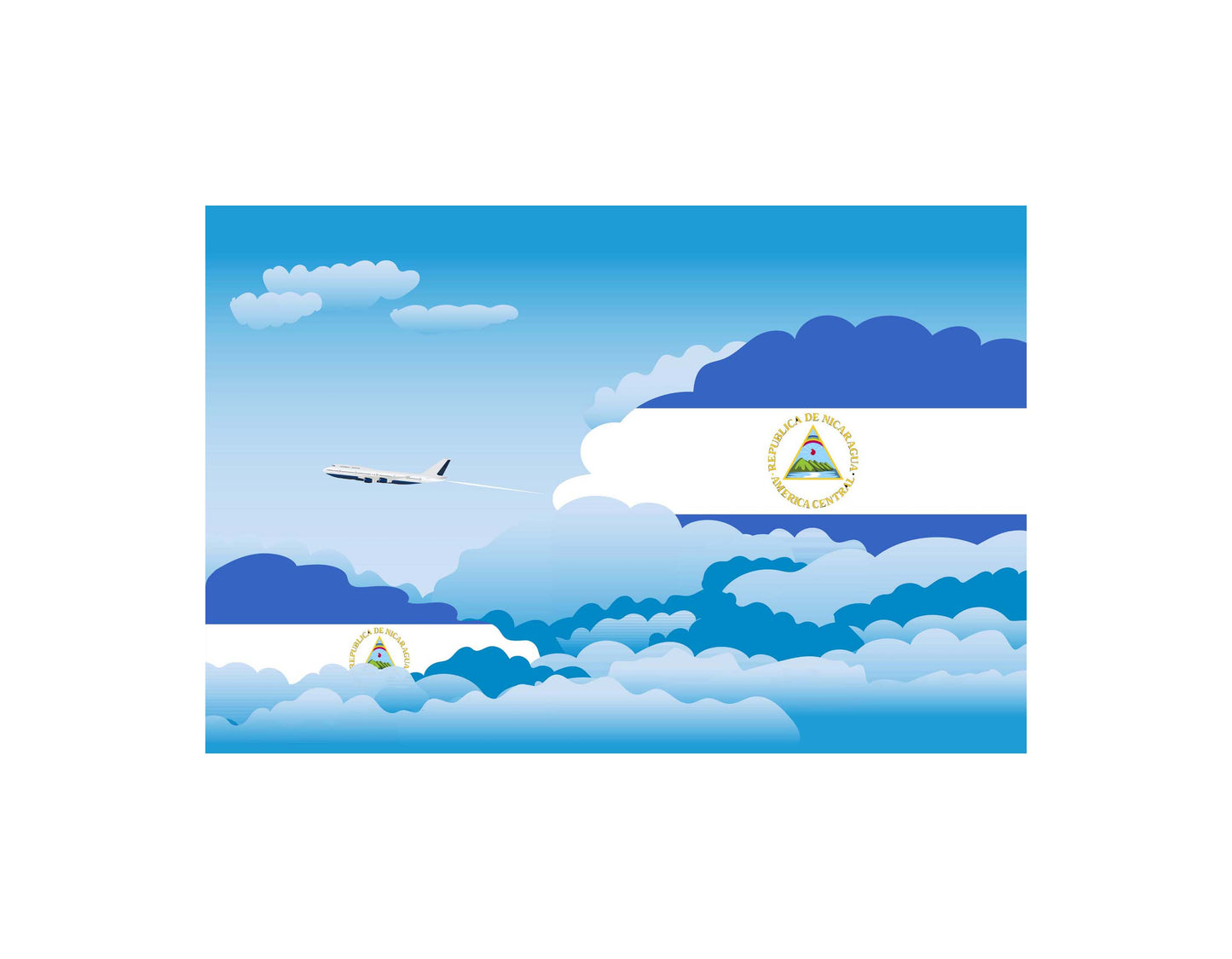 Nicaragua Day Clouds Blankets & Throws | Soft Premium Blankets | City Posters Plus
