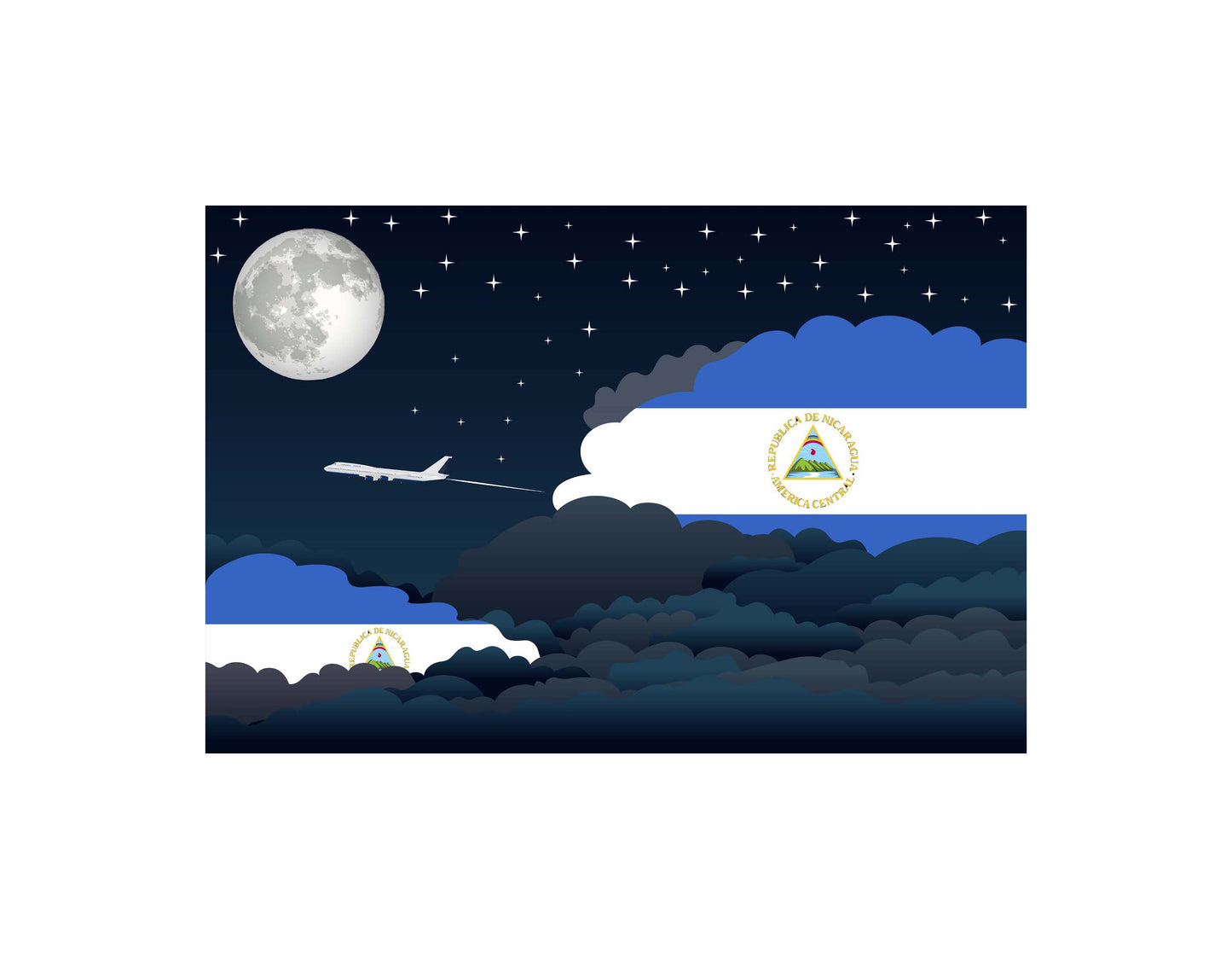 Nicaragua Night Clouds Blankets & Throws | Premium Soft Blankets | City Posters Plus