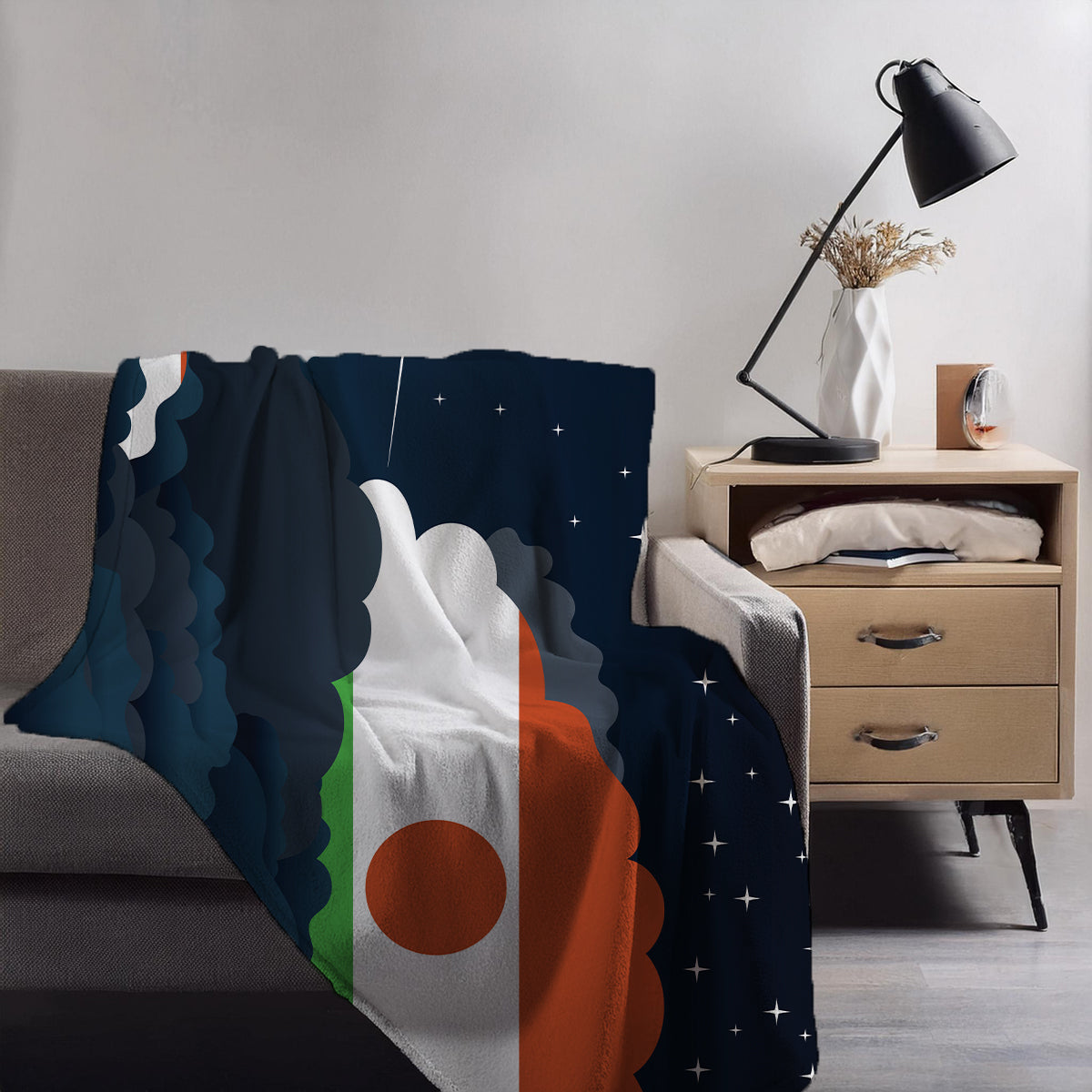 Niger Night Clouds Blankets & Throws | Premium Soft Blankets | City Posters Plus