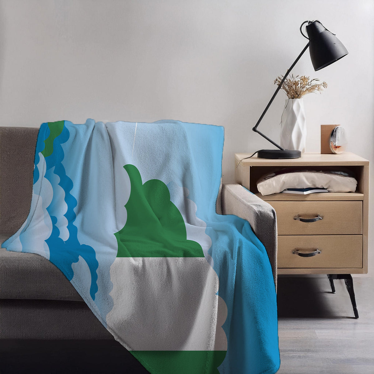 Nigeria Day Clouds Blankets & Throws | Soft Premium Blankets | City Posters Plus