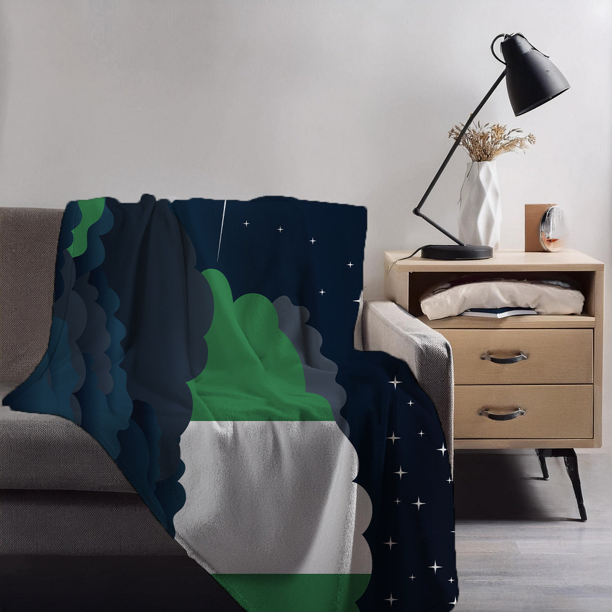 Nigeria Night Clouds Blankets & Throws | Premium Soft Blankets | City Posters Plus