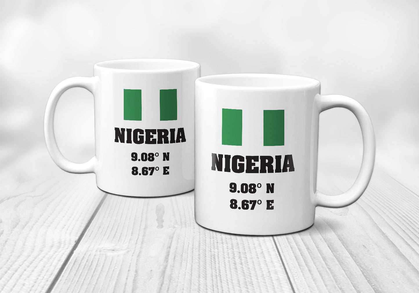 Nigeria Laitutude Longitude Mug