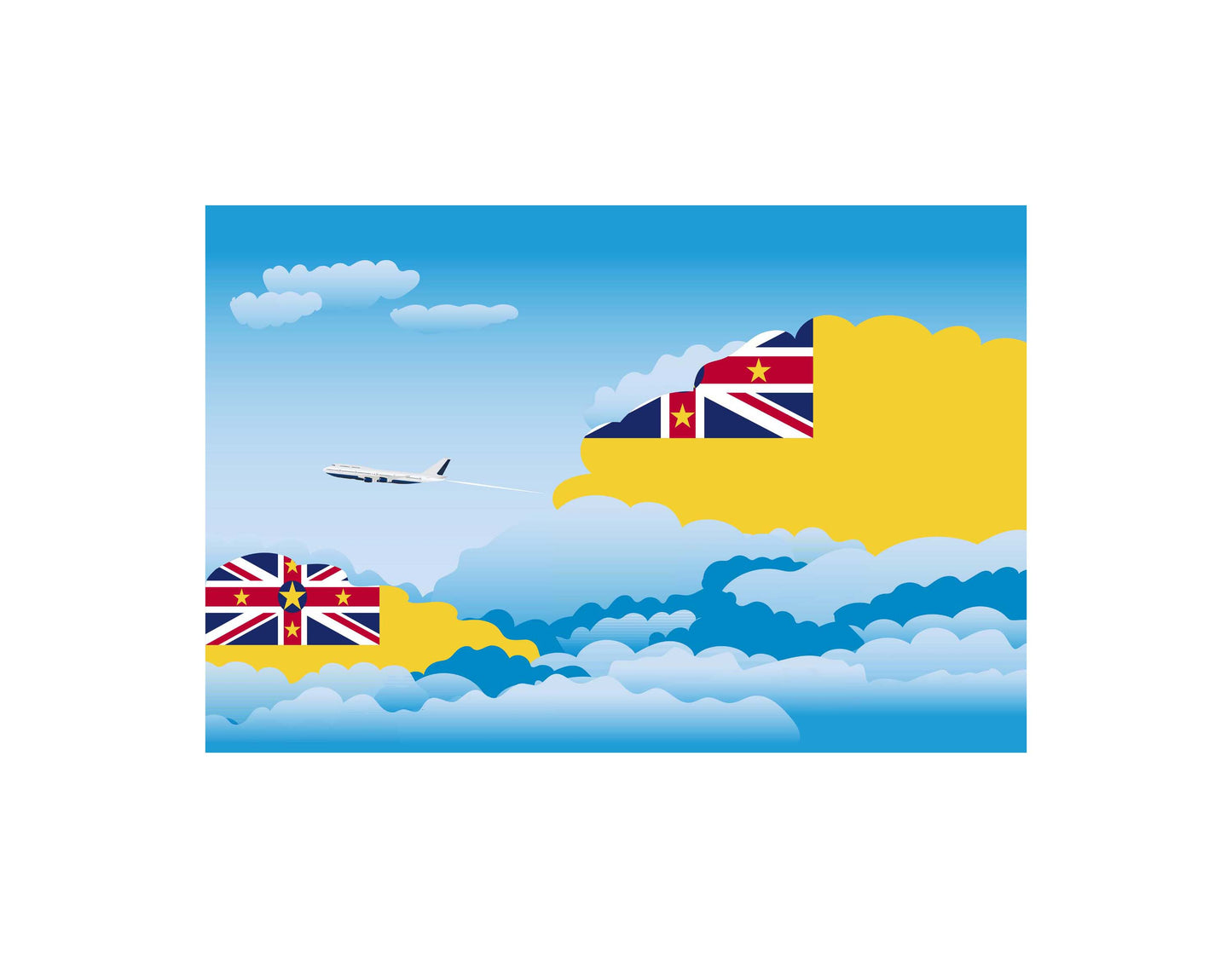 Niue Day Clouds Blankets & Throws | Soft Premium Blankets | City Posters Plus