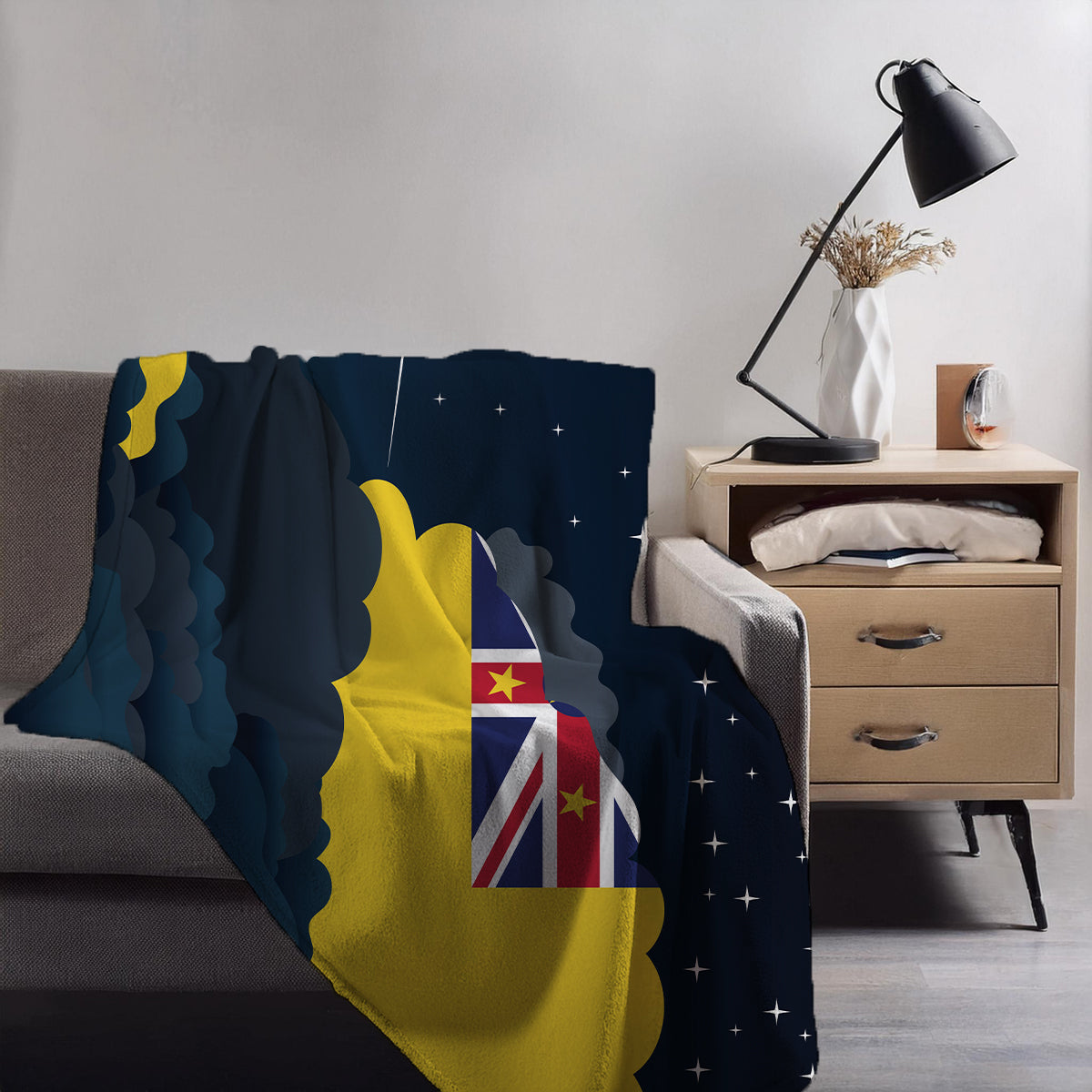 Niue Night Clouds Blankets & Throws | Premium Soft Blankets | City Posters Plus