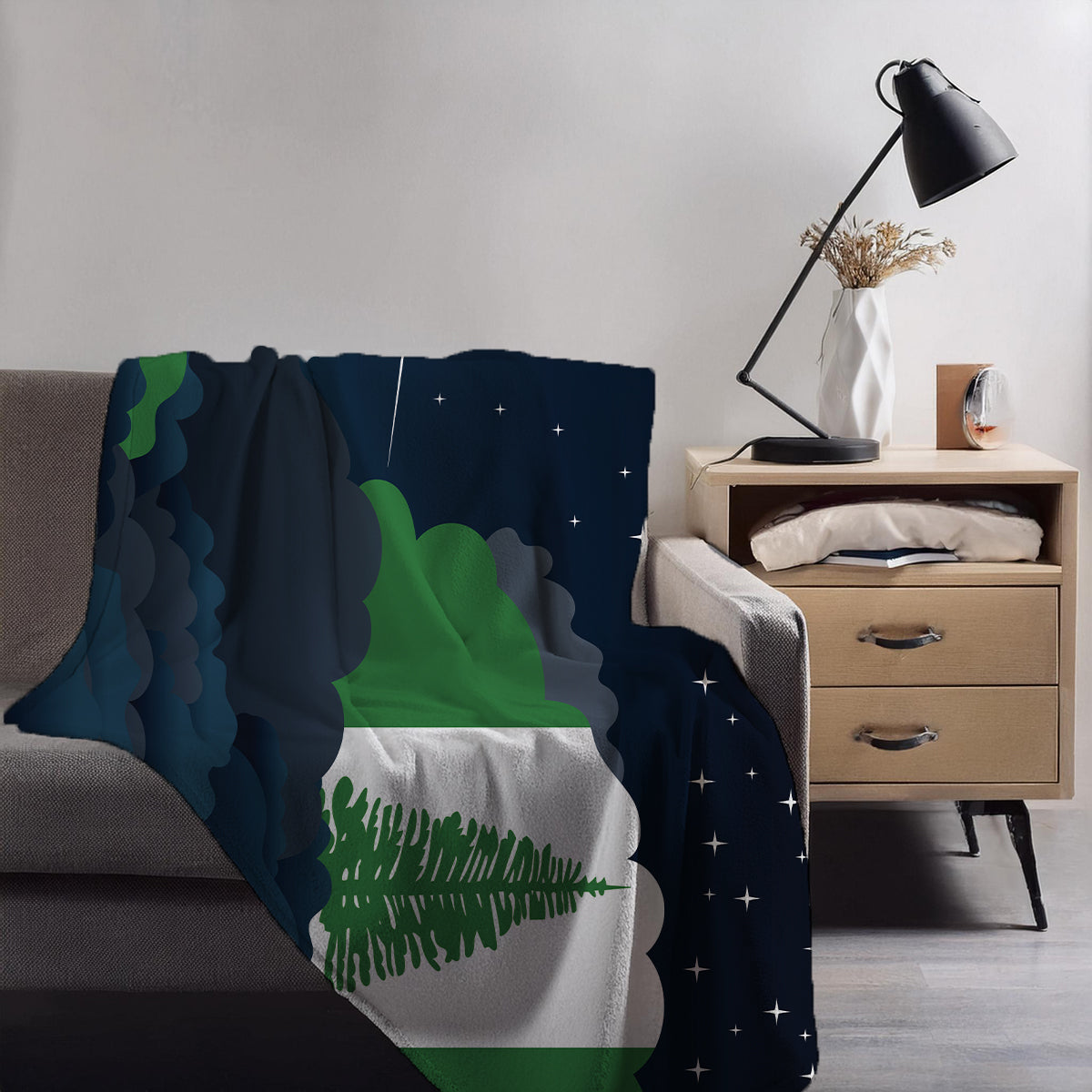 Norfolk Island Night Clouds Blankets & Throws | Premium Soft Blankets | City Posters Plus