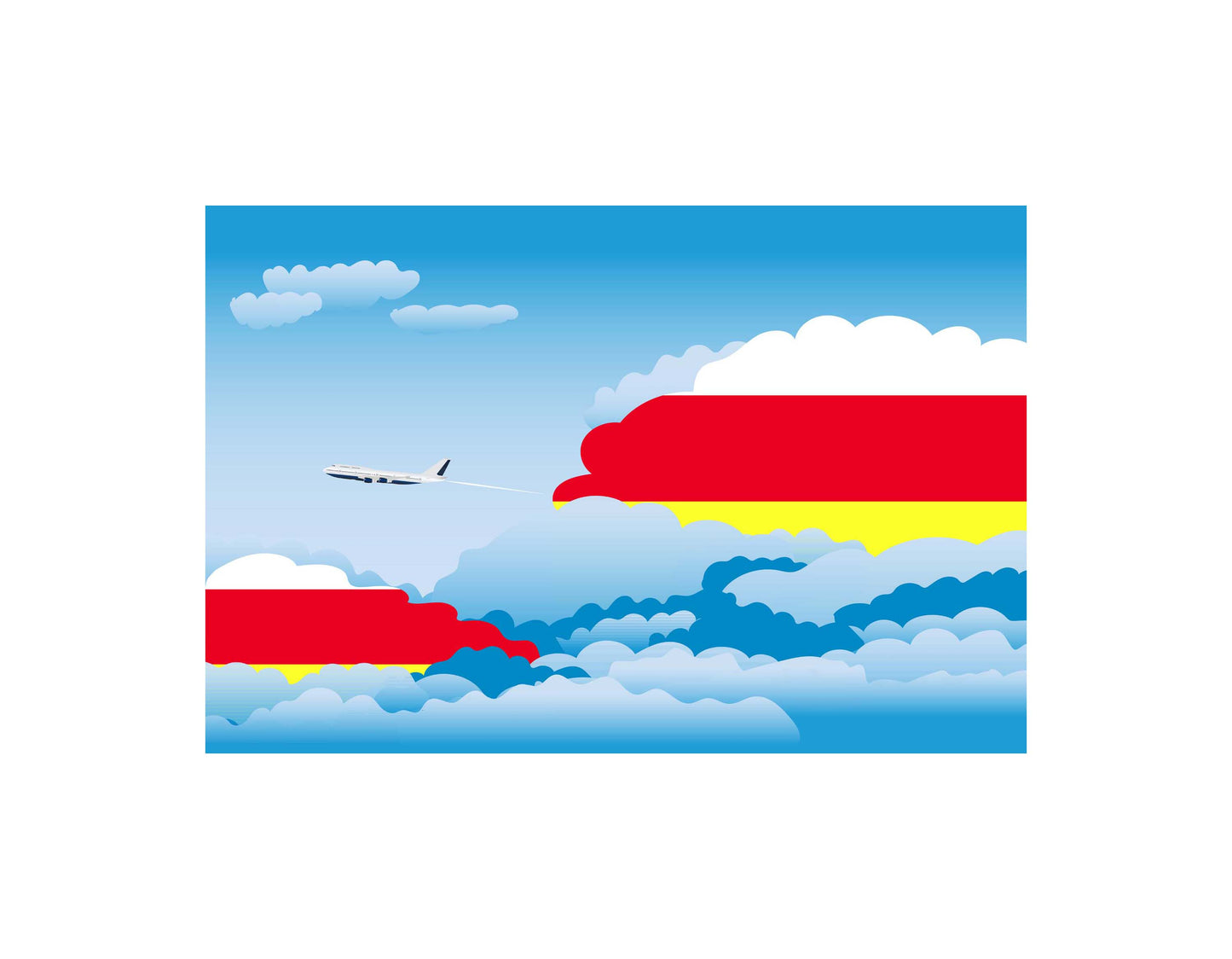 North Ossetia Day Clouds Blankets & Throws | Soft Premium Blankets | City Posters Plus