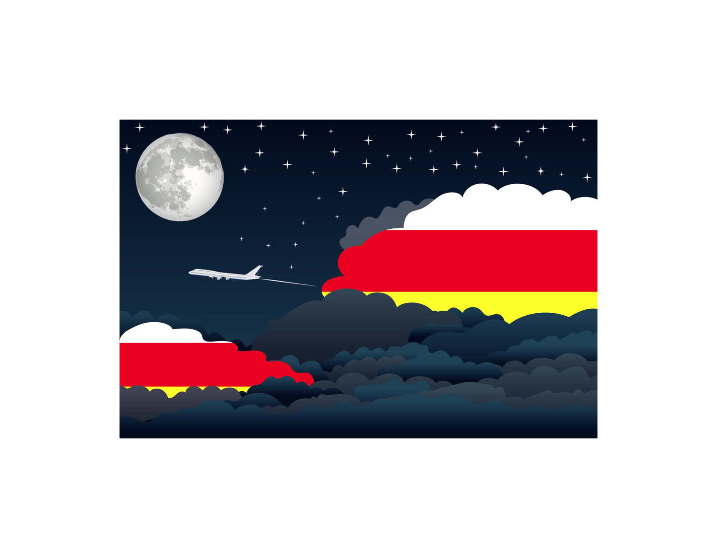 North Ossetia Night Clouds Blankets & Throws | Premium Soft Blankets | City Posters Plus
