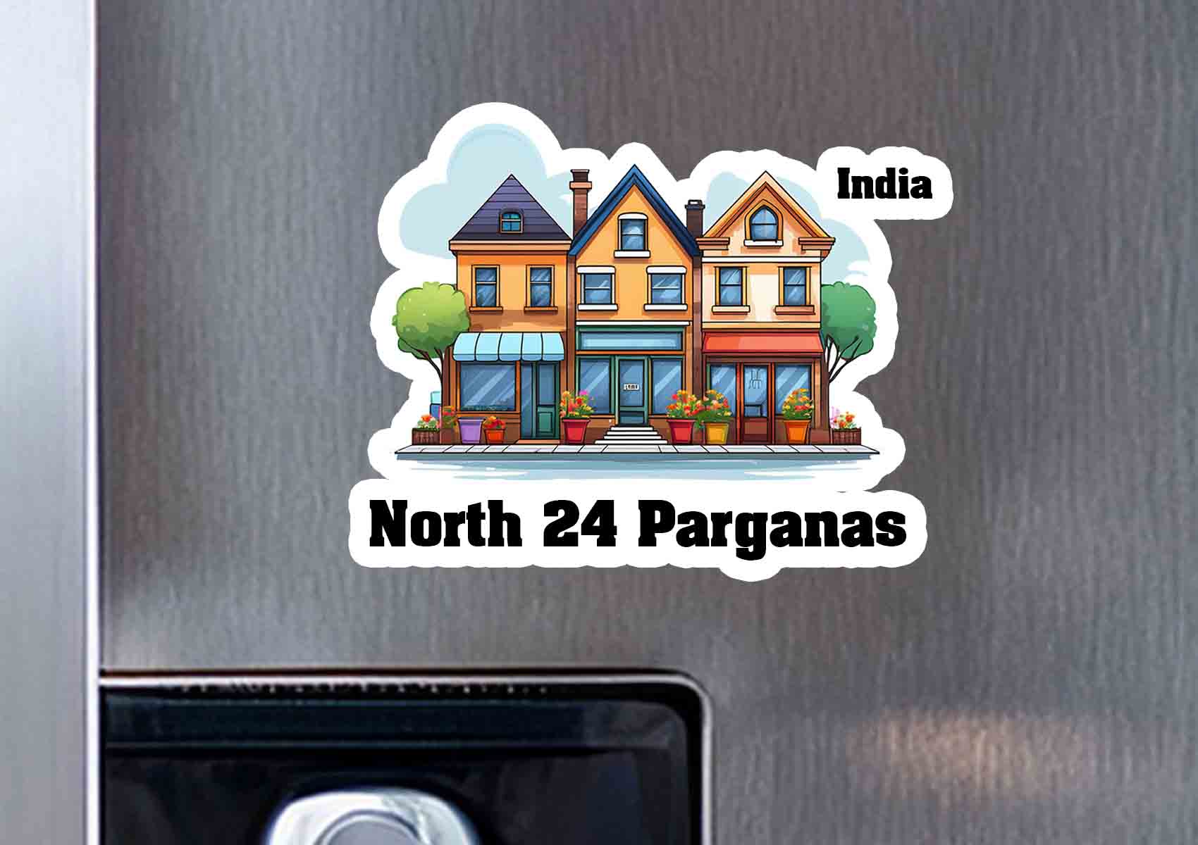 North 24 Parganas Three Home Office Shop Fridge Magnet
