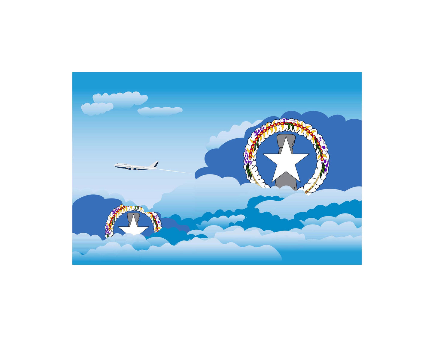 Northern Mariana Islands Day Clouds Blankets & Throws | Soft Premium Blankets | City Posters Plus