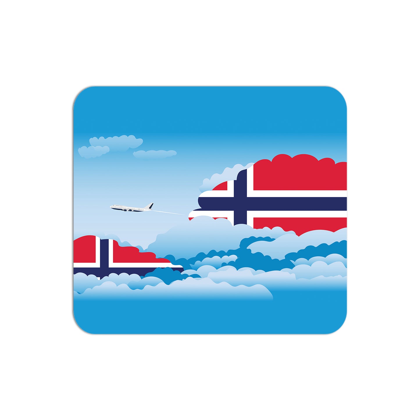 Norway Airplane Airport Flight Day Clouds Mousepad 
