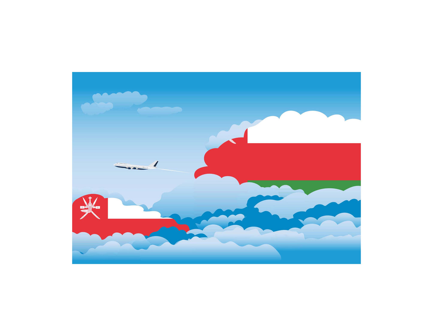 Oman Day Clouds Blankets & Throws | Soft Premium Blankets | City Posters Plus