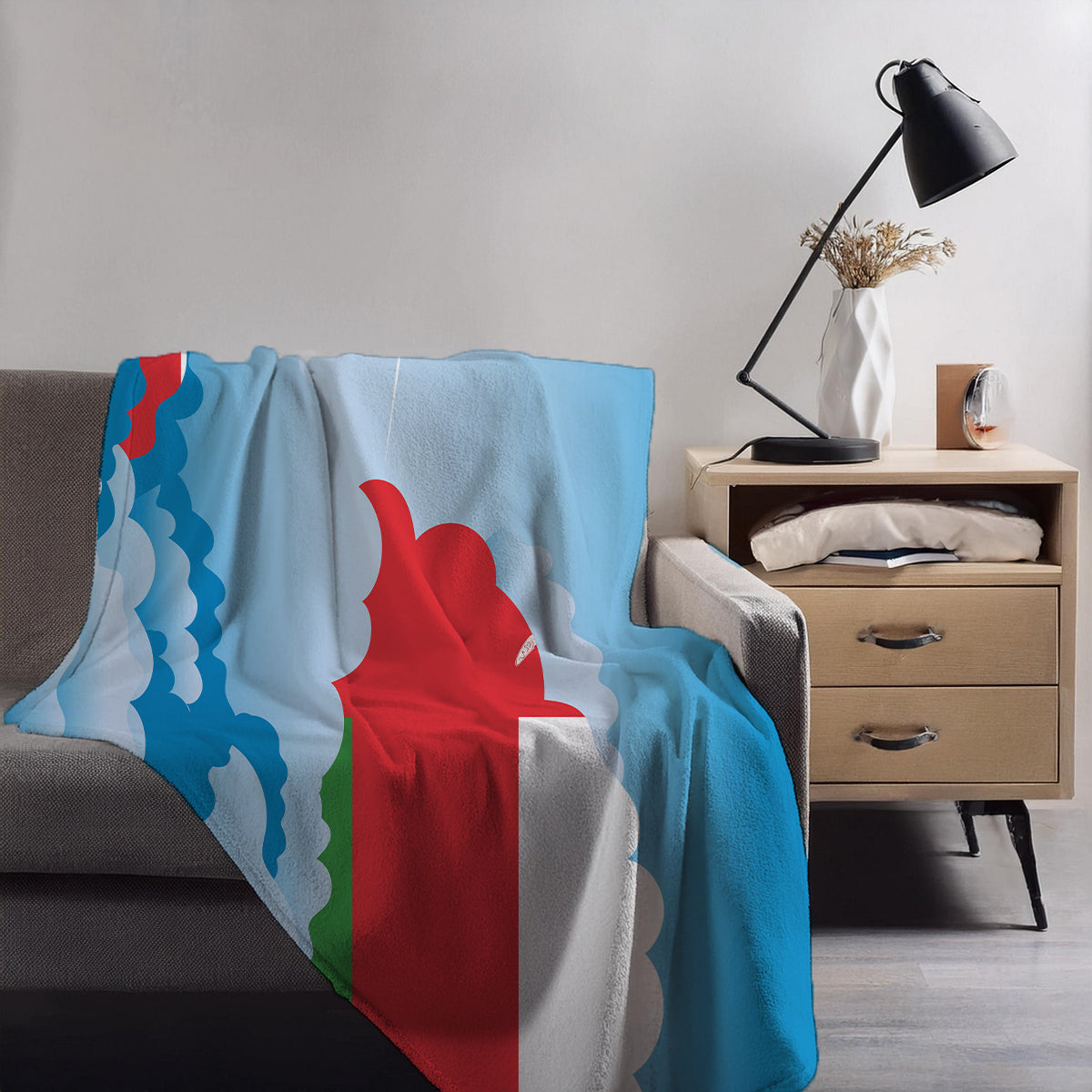 Oman Day Clouds Blankets & Throws | Soft Premium Blankets | City Posters Plus