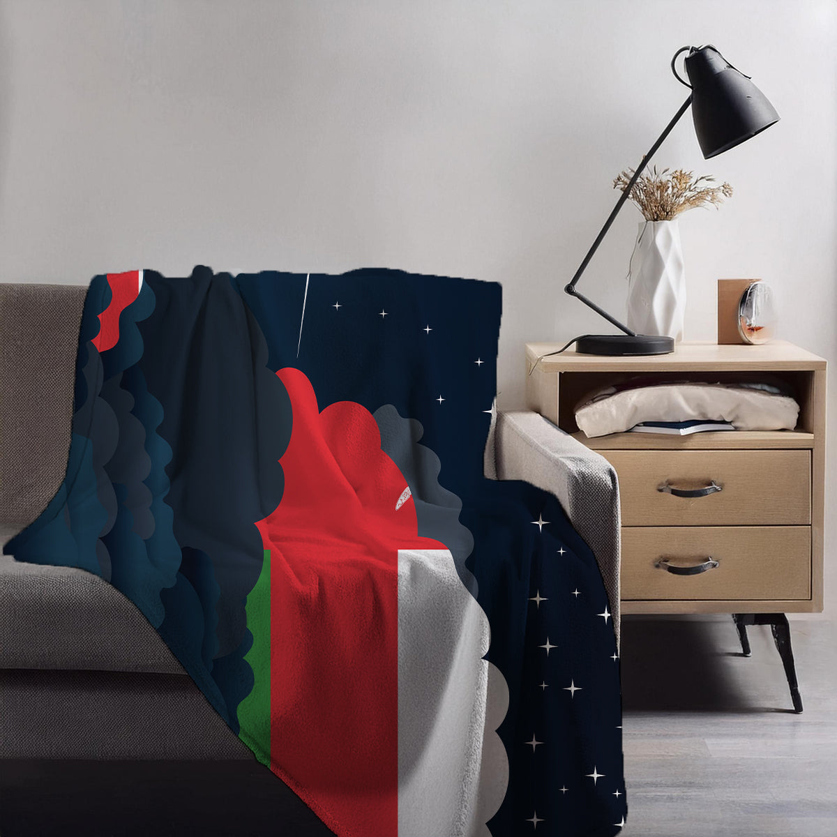 Oman Night Clouds Blankets & Throws | Premium Soft Blankets | City Posters Plus
