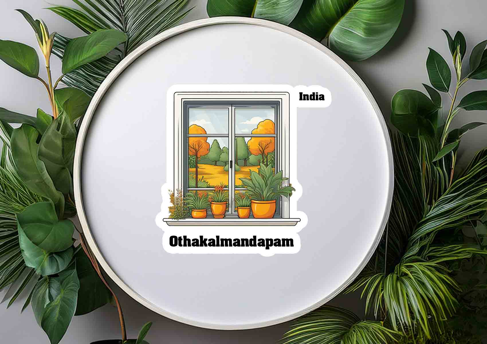 Othakalmandapam Home Plants Pots Window Fridge Magnet