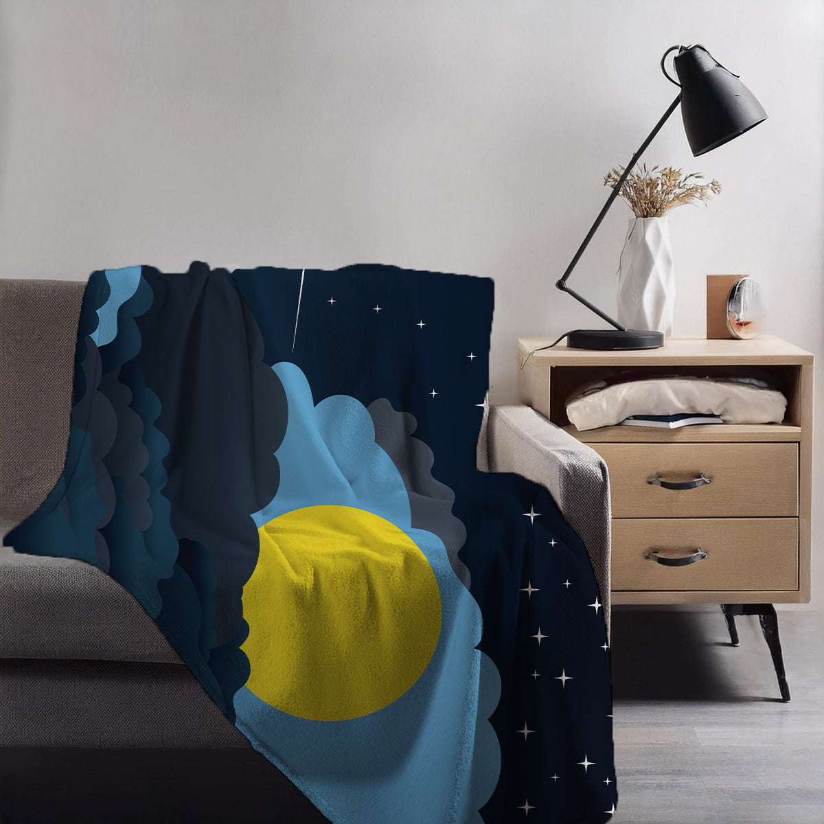 Palau Night Clouds Blankets & Throws | Premium Soft Blankets | City Posters Plus