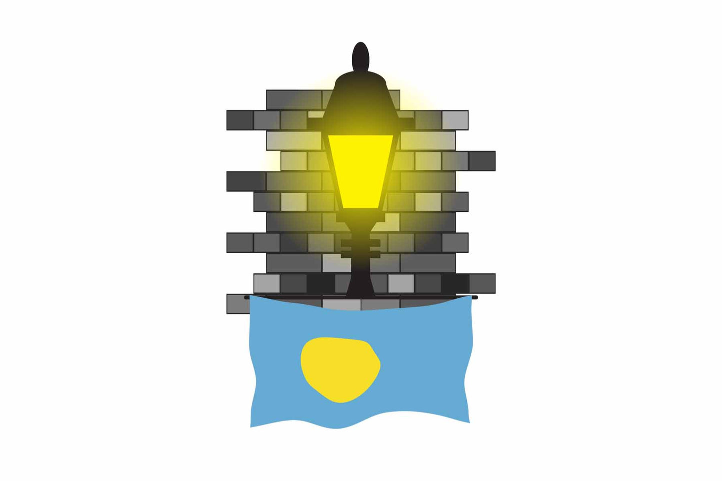 Palau Street Lamp Bricks Fridge Magnet