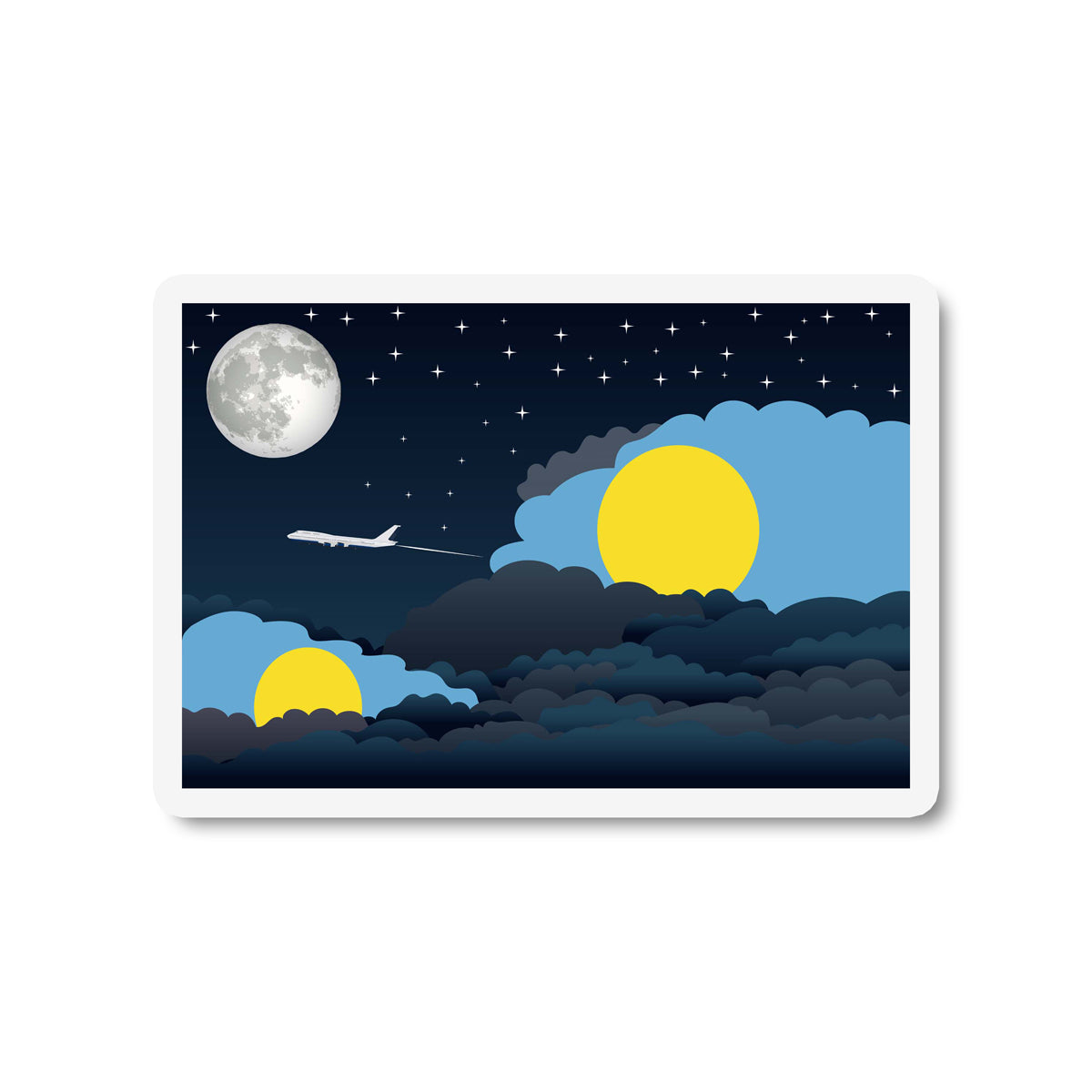 Palau Night Clouds Fridge Magnet