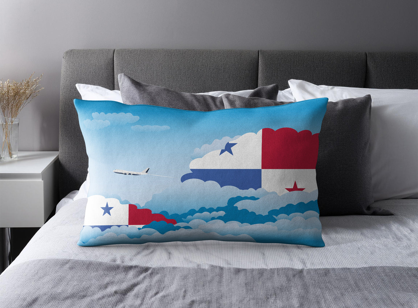 Panama World Airplane Day Clouds Square & Rectangle Pillow Cases | Aviation Decorative Pillow Covers